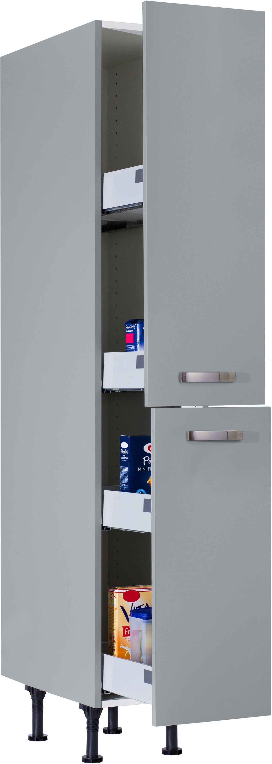 OPTIFIT Apothekerschrank »Cara«, mit 2 Vollauszügen und 4 Ablagen, höhenverstellbare Füsse, Breite 30 cm