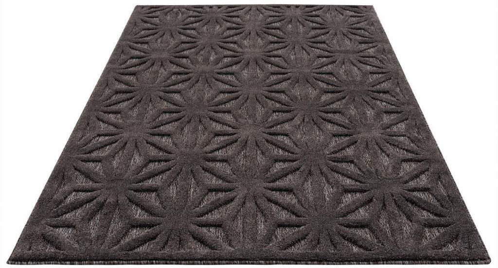 Carpet City Teppich »In-& Outdoorteppich Santorini 58369, 3D-Effekt, Raute-Optik«, rechteckig, 5 mm Höhe, Wetterfest & UV-beständig für Terrasse, Balkon, Küche, Flur