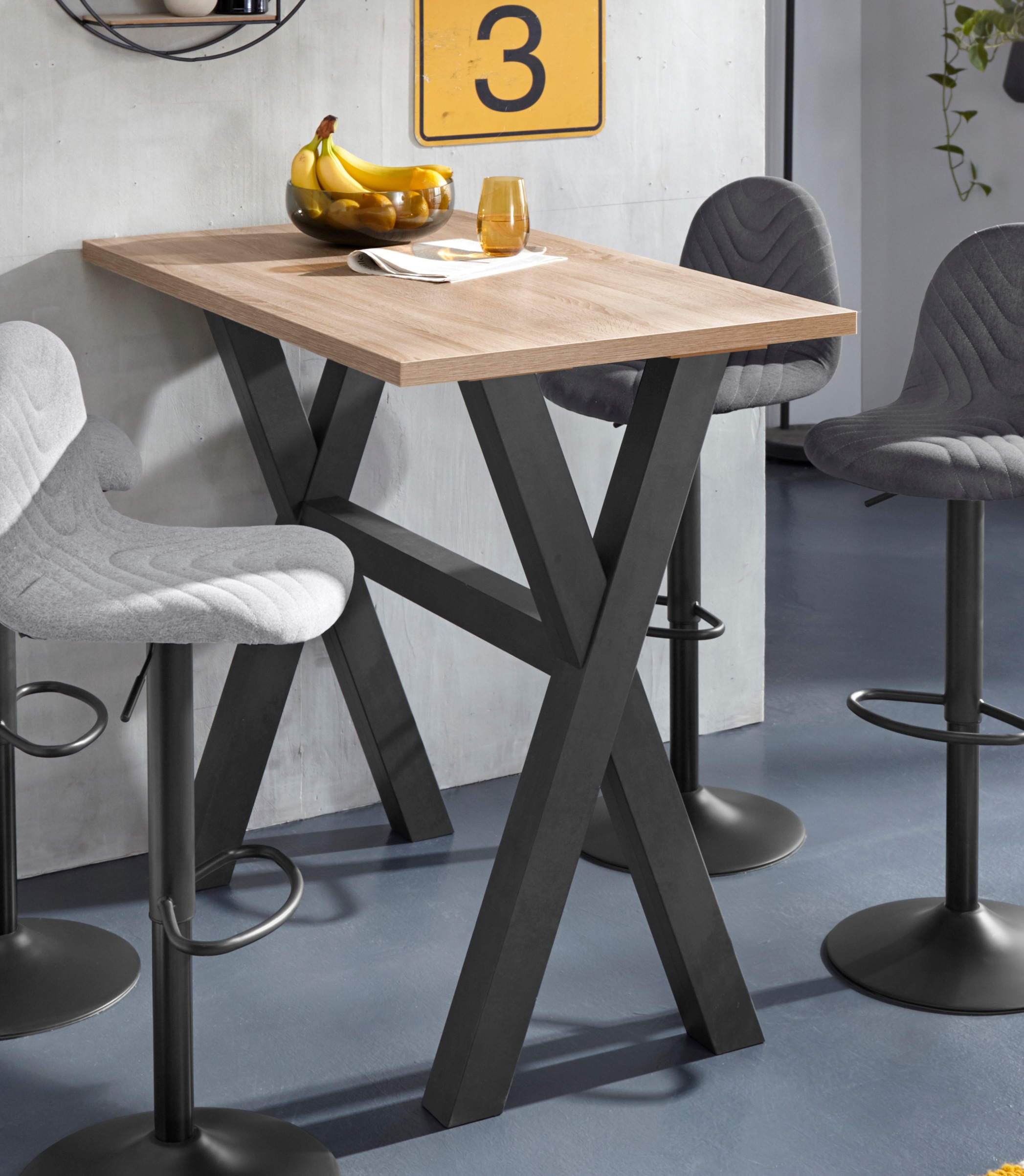 Mäusbacher Bartisch Gestell in X-Form (Breite 120, 140 oder 160 cm)