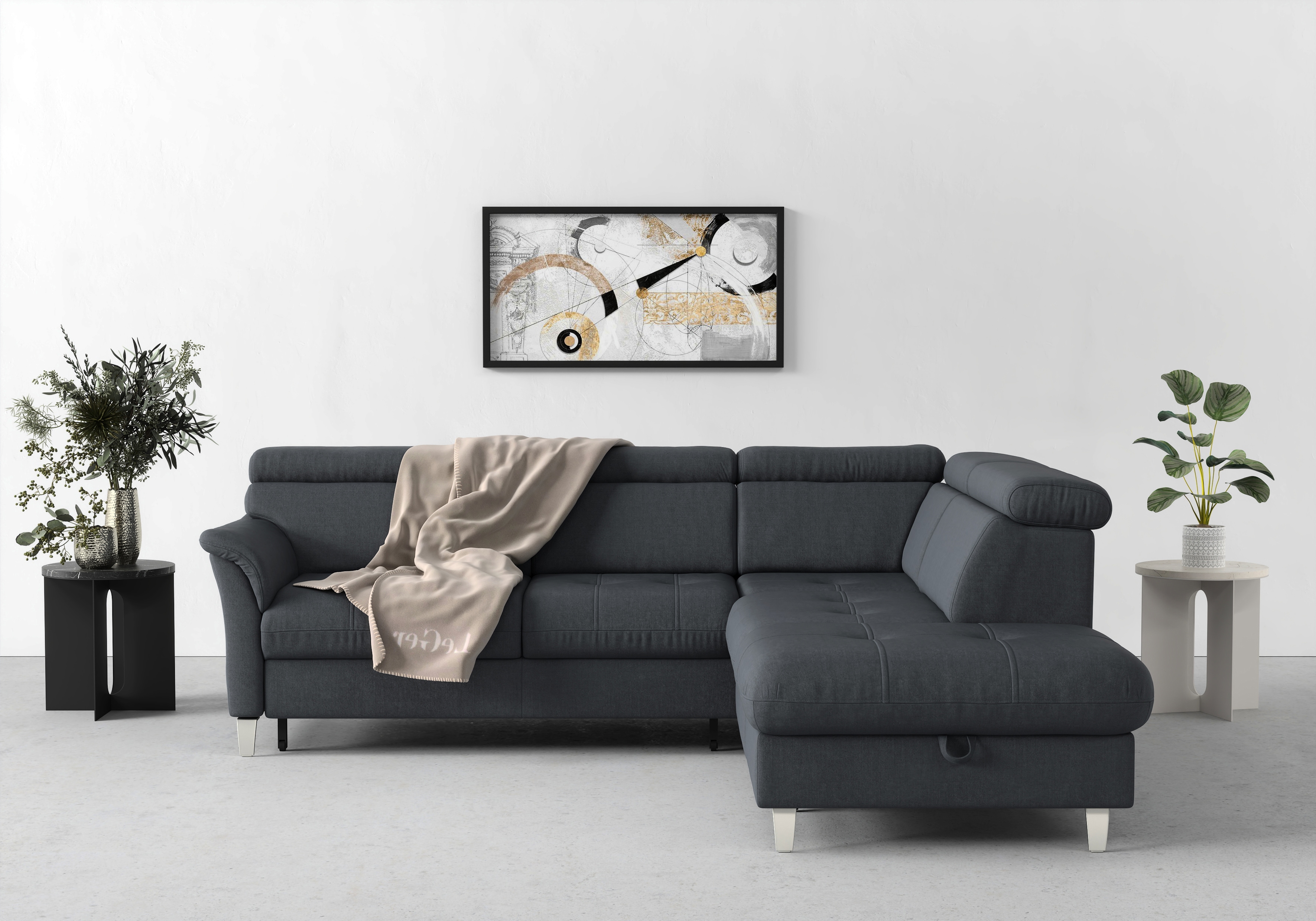sit&more Ecksofa "Marano L-Form" inklusive Kopfteilverstellung, wahlweise mit Bettfunktion, Bettkasten
