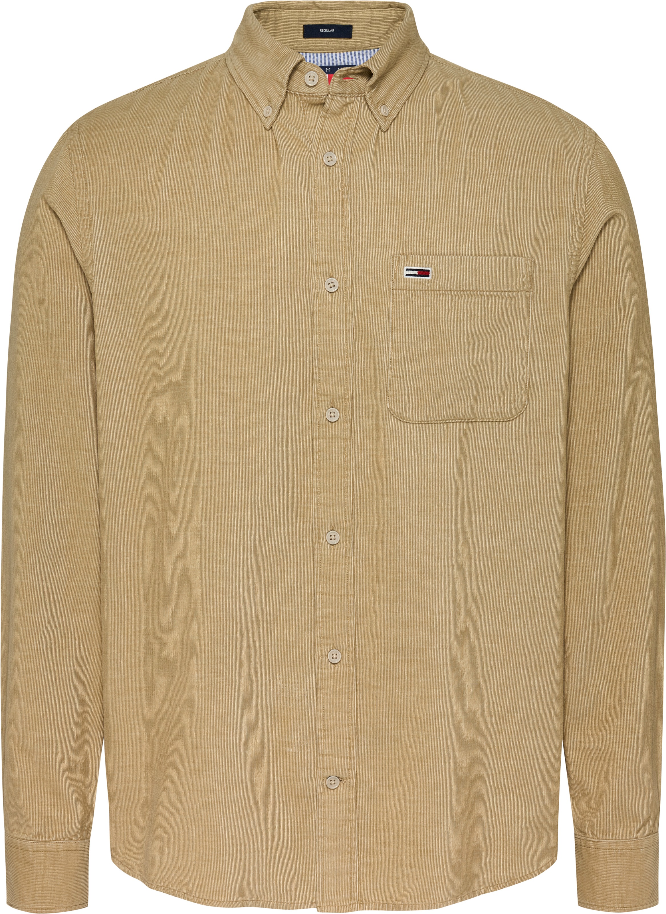 Tommy Jeans Hemdjacke »TJM ENTRY CORD SHIRT EXT«, mit Brusttasche und Logostickerei