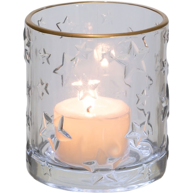 Creativ deco Windlicht »Weihnachtsdeko«, (3 St.), klares Glas mit  Stern-Struktur online bestellen | Jelmoli-Versand