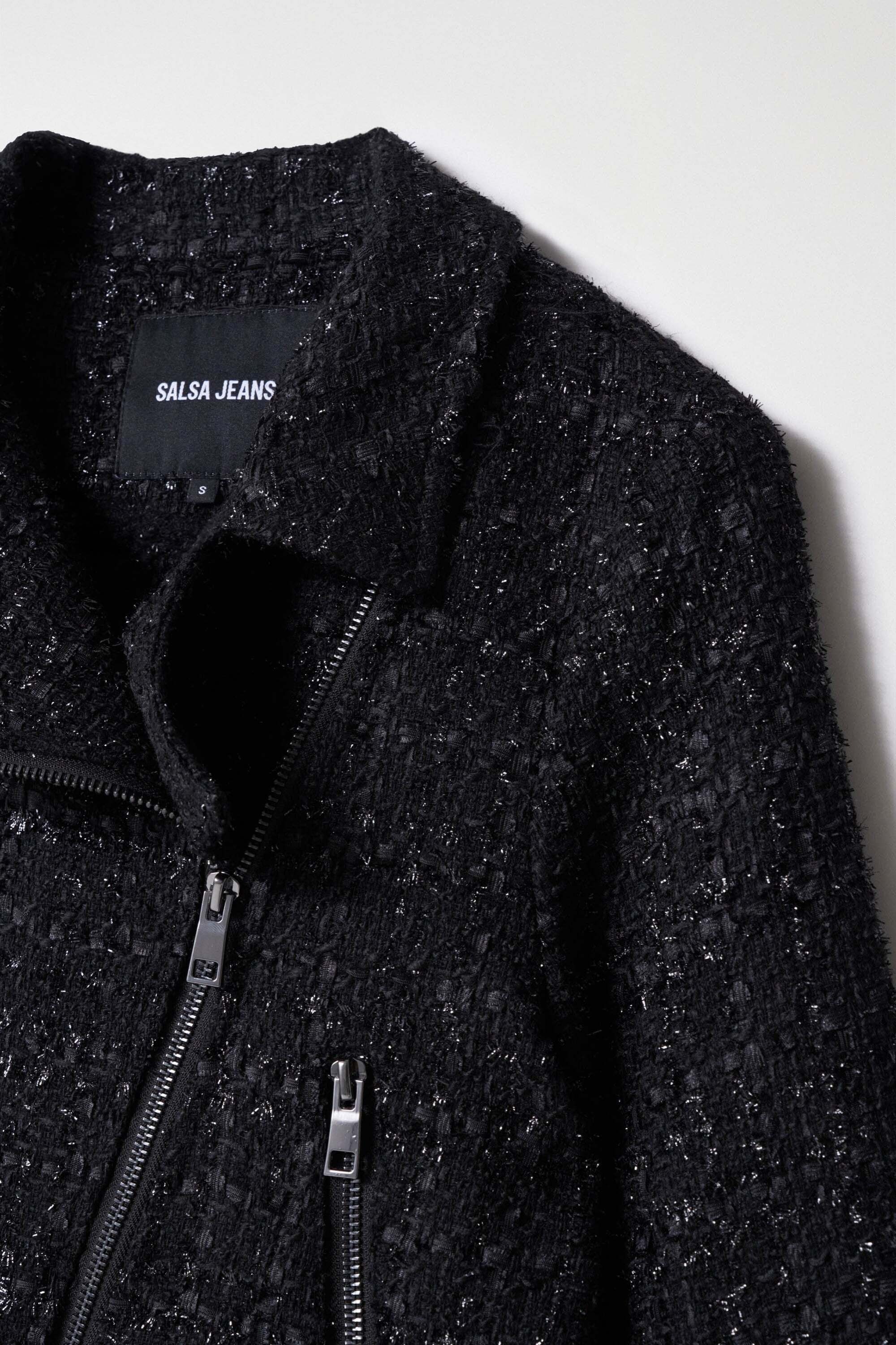 Salsa Kurzjacke »Salsa Jeans Jacken Tweed Biker Style Jacket«