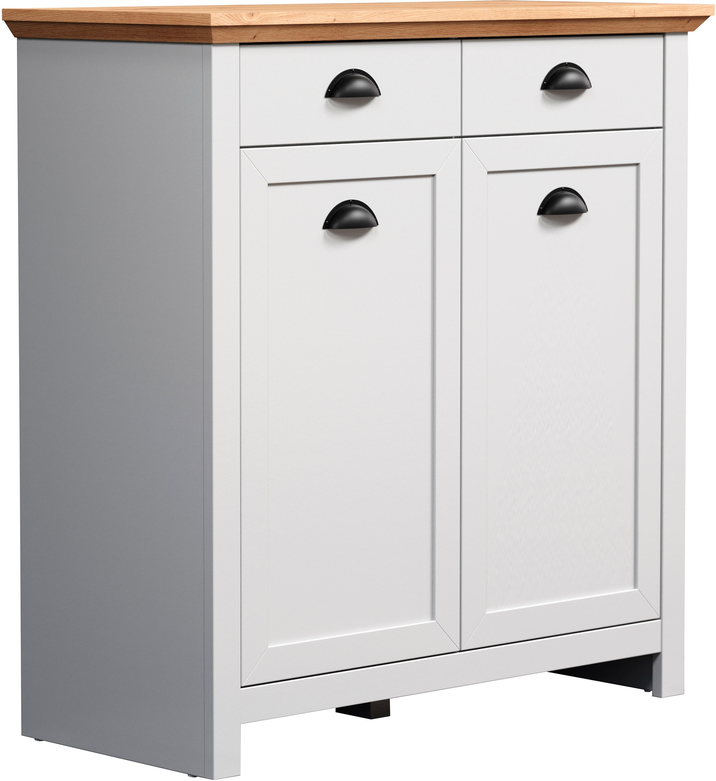 Home affaire Kommode »Herzwill«, im Landhausstil mit Muschelgriffen, B/H/T ca.: 91/95/41 cm