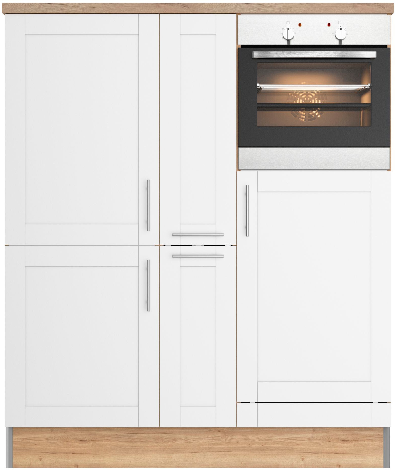 KOCHSTATION Pantryküche »KS-Ahus«, Breite 150 cm,wahlweise mit E-Geräten,Soft-Close-Funktion