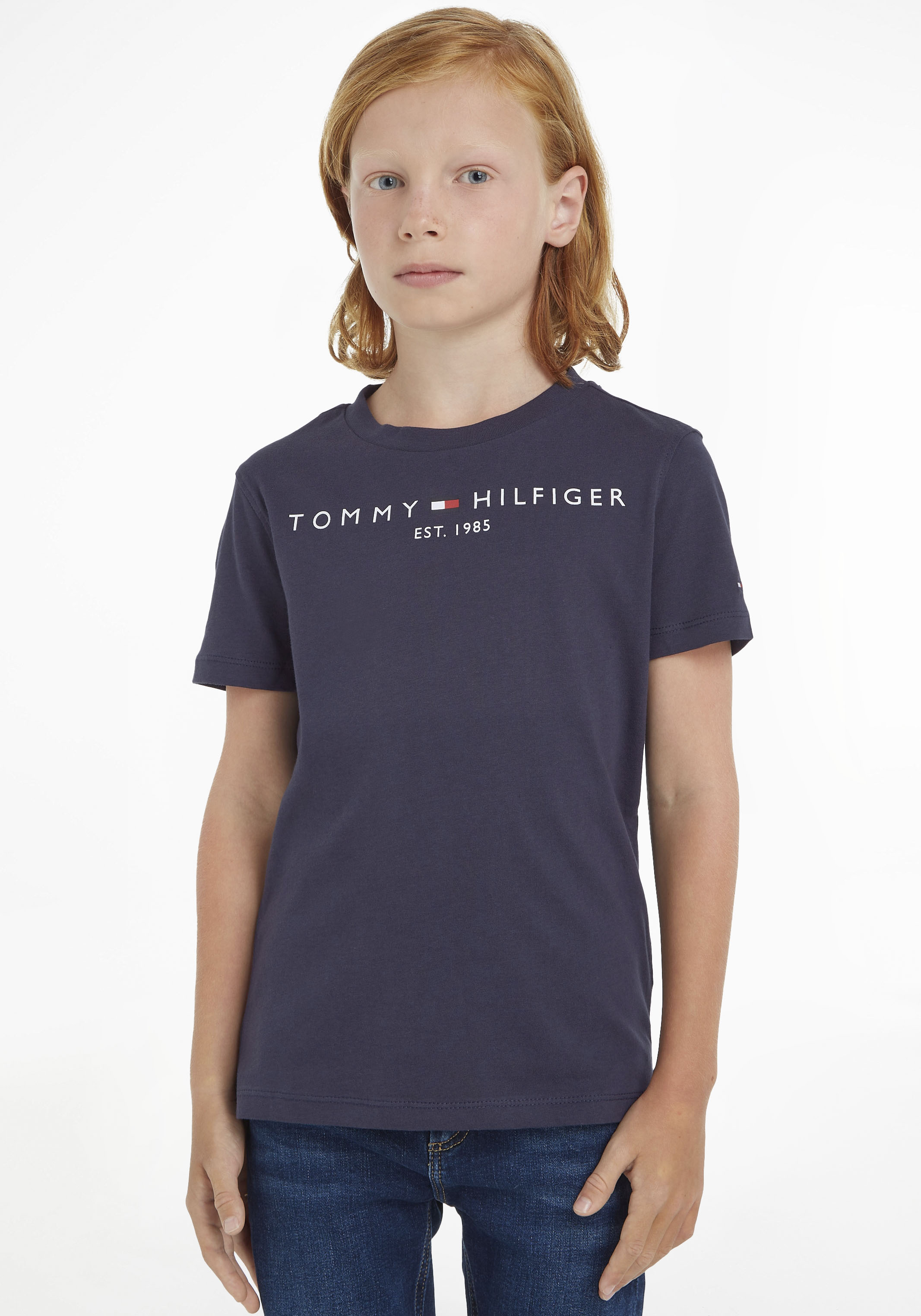 ✵ Tommy Hilfiger T-Shirt Jelmoli-Versand Kinder MiniMe,für BASIC Jungen CN »BOYS KNIT«, Kids | Junior ordern günstig