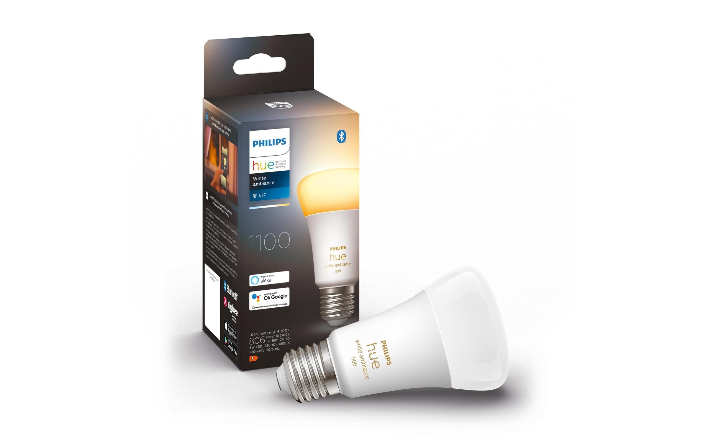 Philips Hue Spezialleuchtmittel »White Ambian«, E27, Neutralweiss-Tageslichtweiss-Kaltweiss-Warmweiss