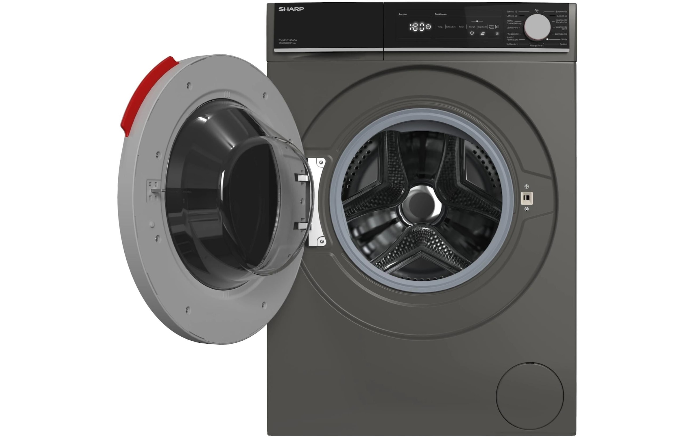 Sharp Waschmaschine »ES-NFH914CADA-DE Links«, ES-NFH914CADA-DE Links, 1400 U/min