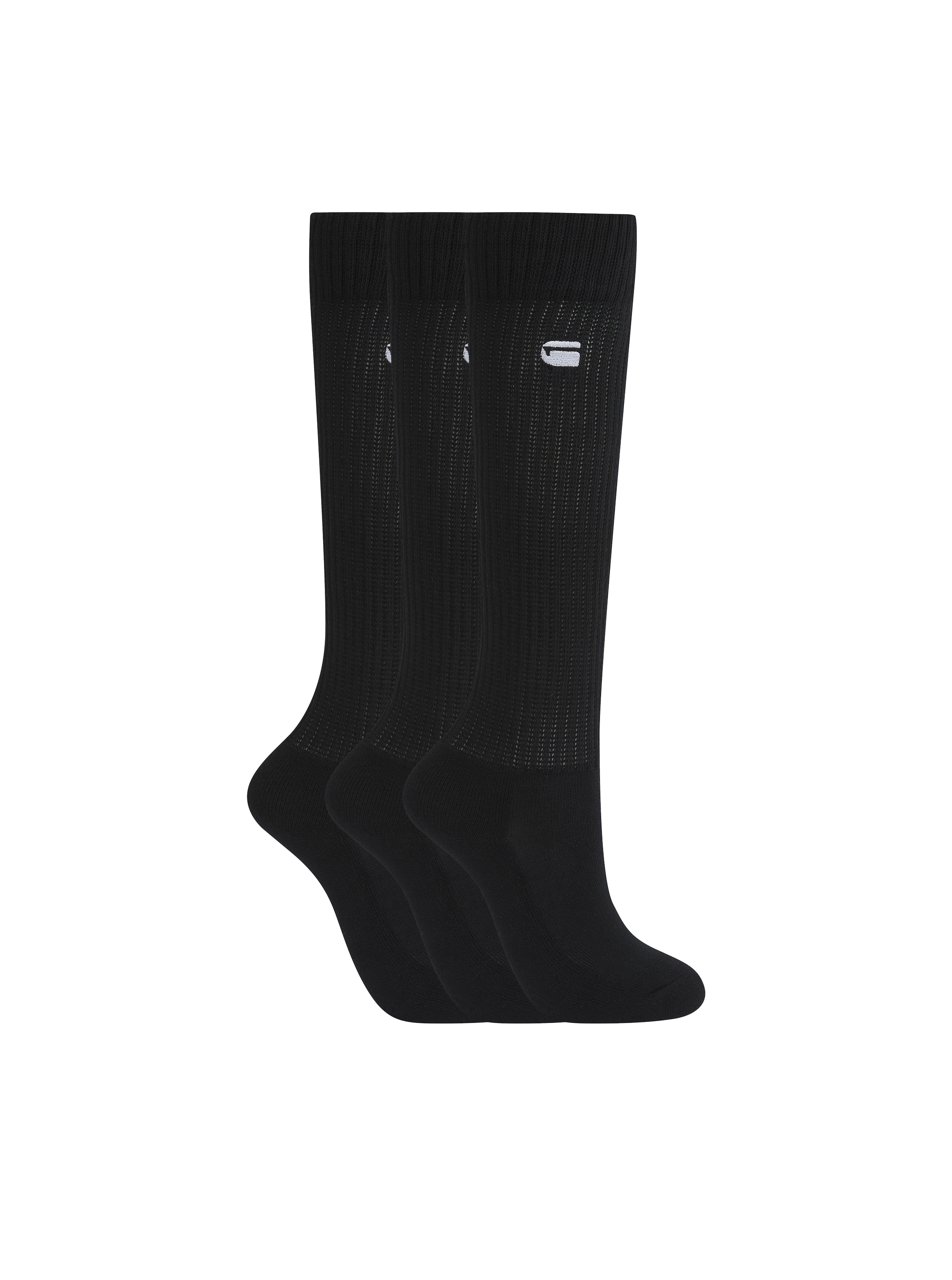 G-STAR Langsocken »MYSTIC, SLOUCHY SOCKS« Packung, 3 Paar tlg. mit Logostickerei