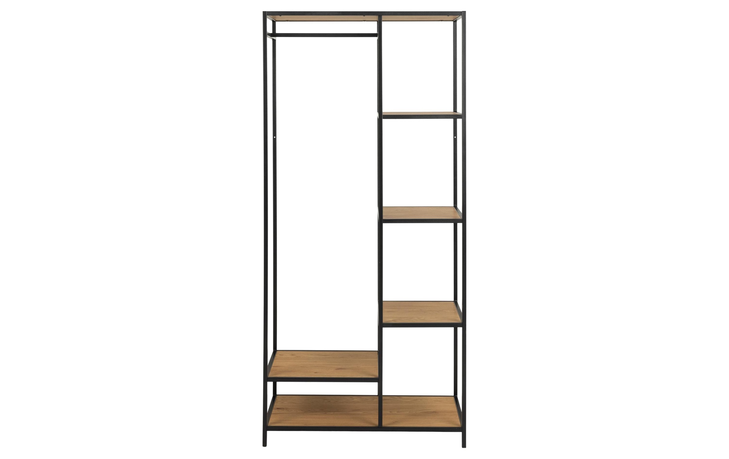 AC Design Garderobenständer »Seaford 77 x 45 x 165 cm, Eiche/Schwarz«