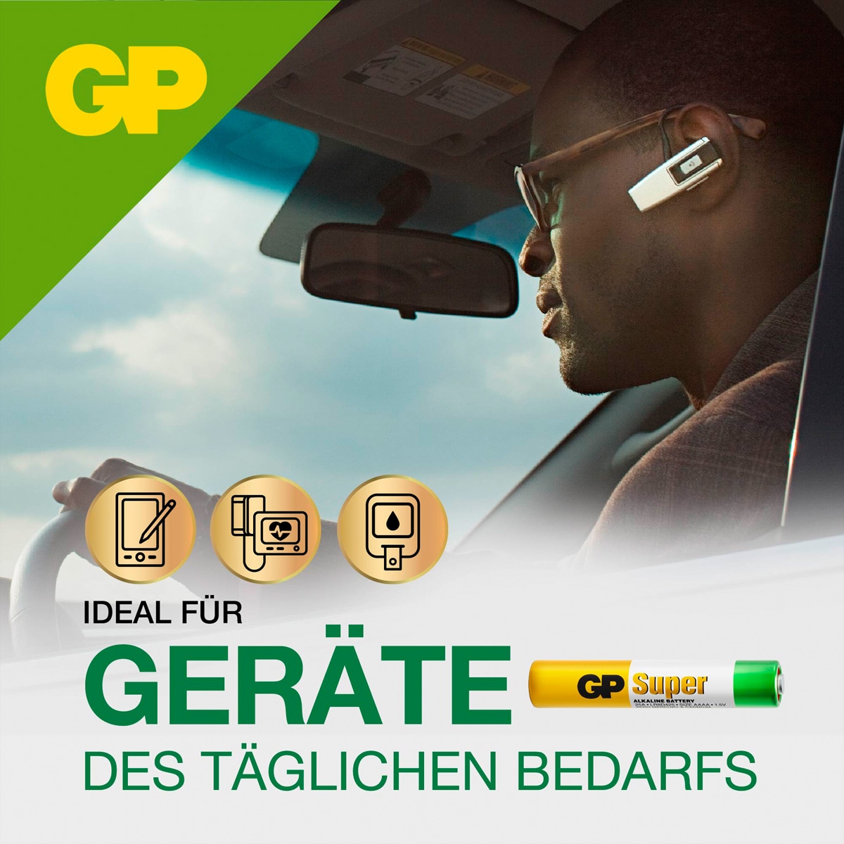 GP Batteries Akku-Ladestation »GP Batterie Super Alkaline AAAA 2x, 1,5V«