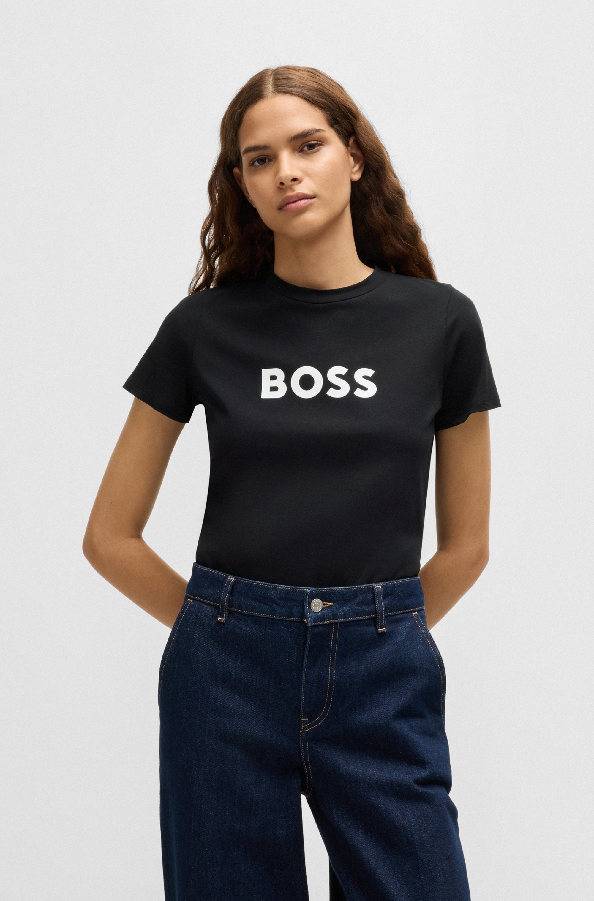 BOSS ORANGE T-Shirt »C_Elogo_5« mit BOSS-Schriftzug