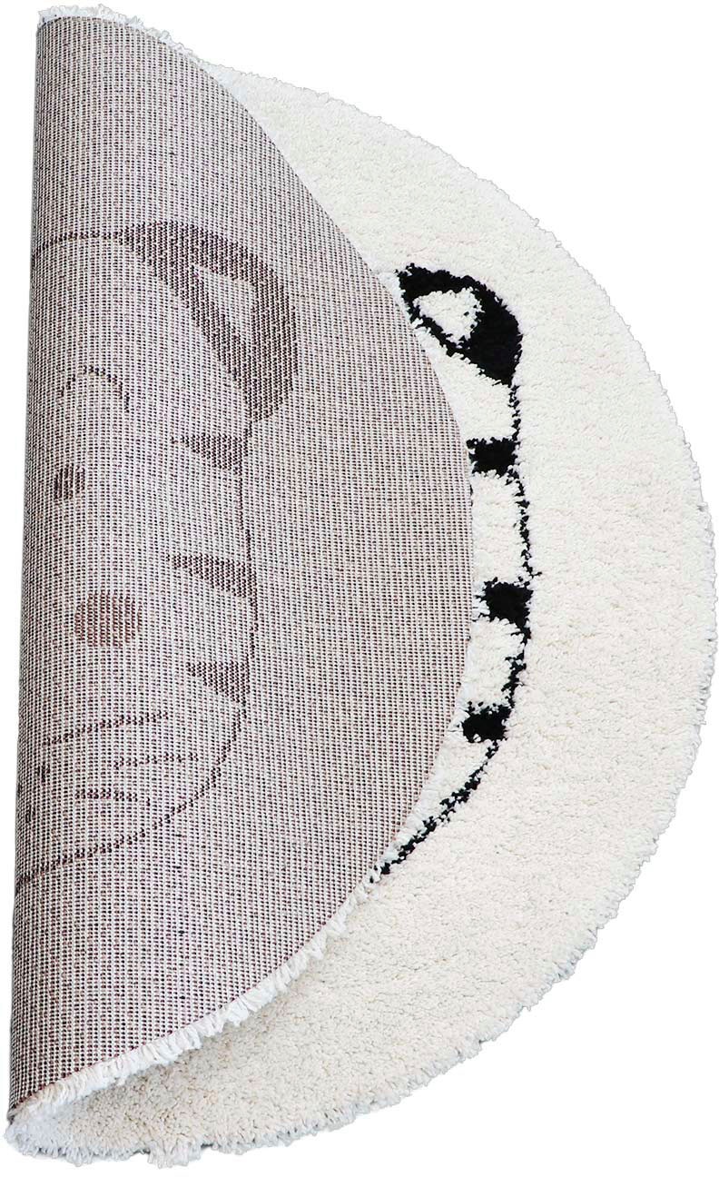 Primaflor-Ideen in Textil Kinderteppich »NOMAD - Whiter Tiger«, rund, 35 mm Höhe, Hochflor, Motiv Tiger, weich & kuschelig, Kinderzimmer