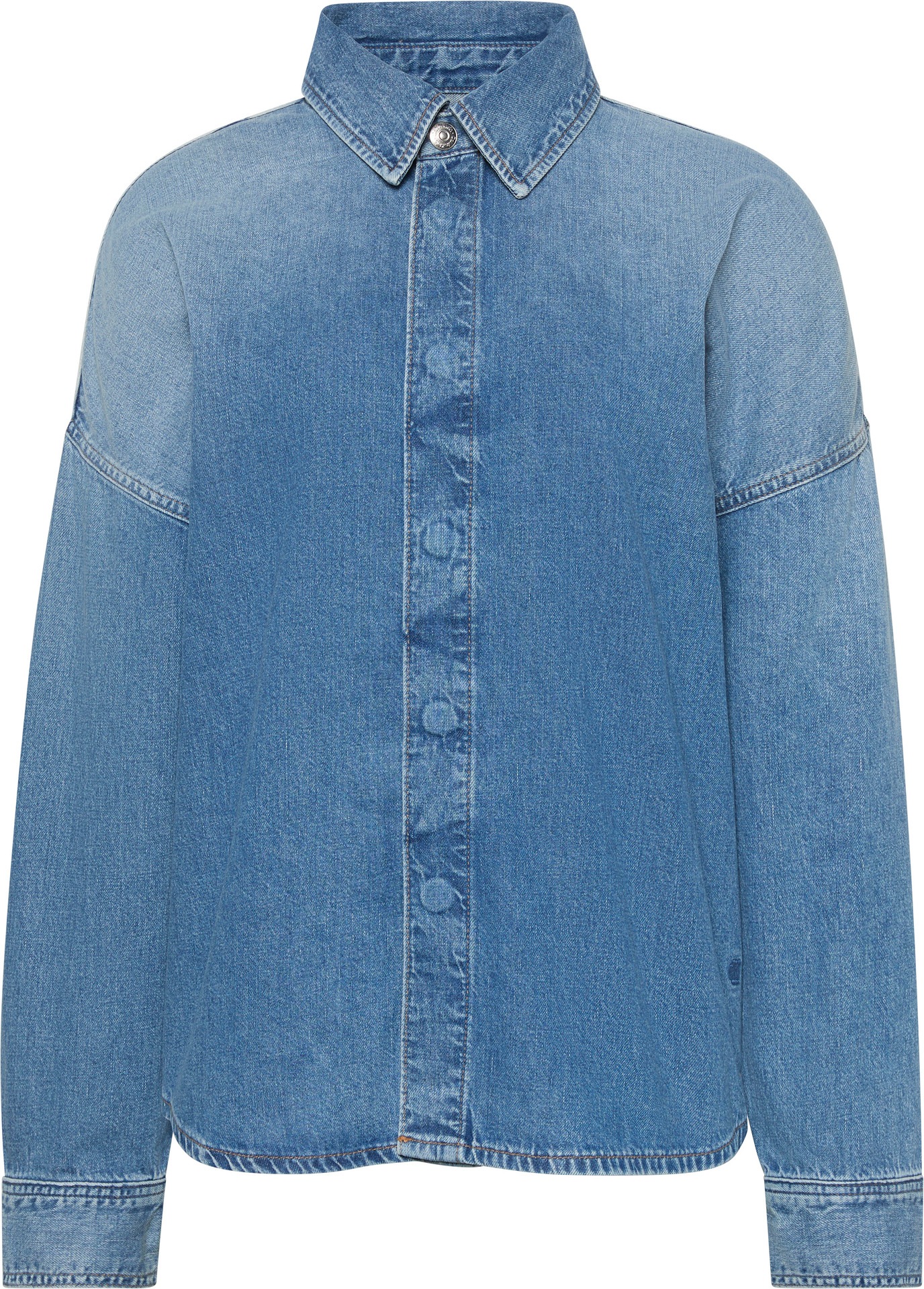 Calvin Klein Jeans Hemdbluse »RLXD LNN DNM SHRT DY« Mit Rundhalsausschnitt