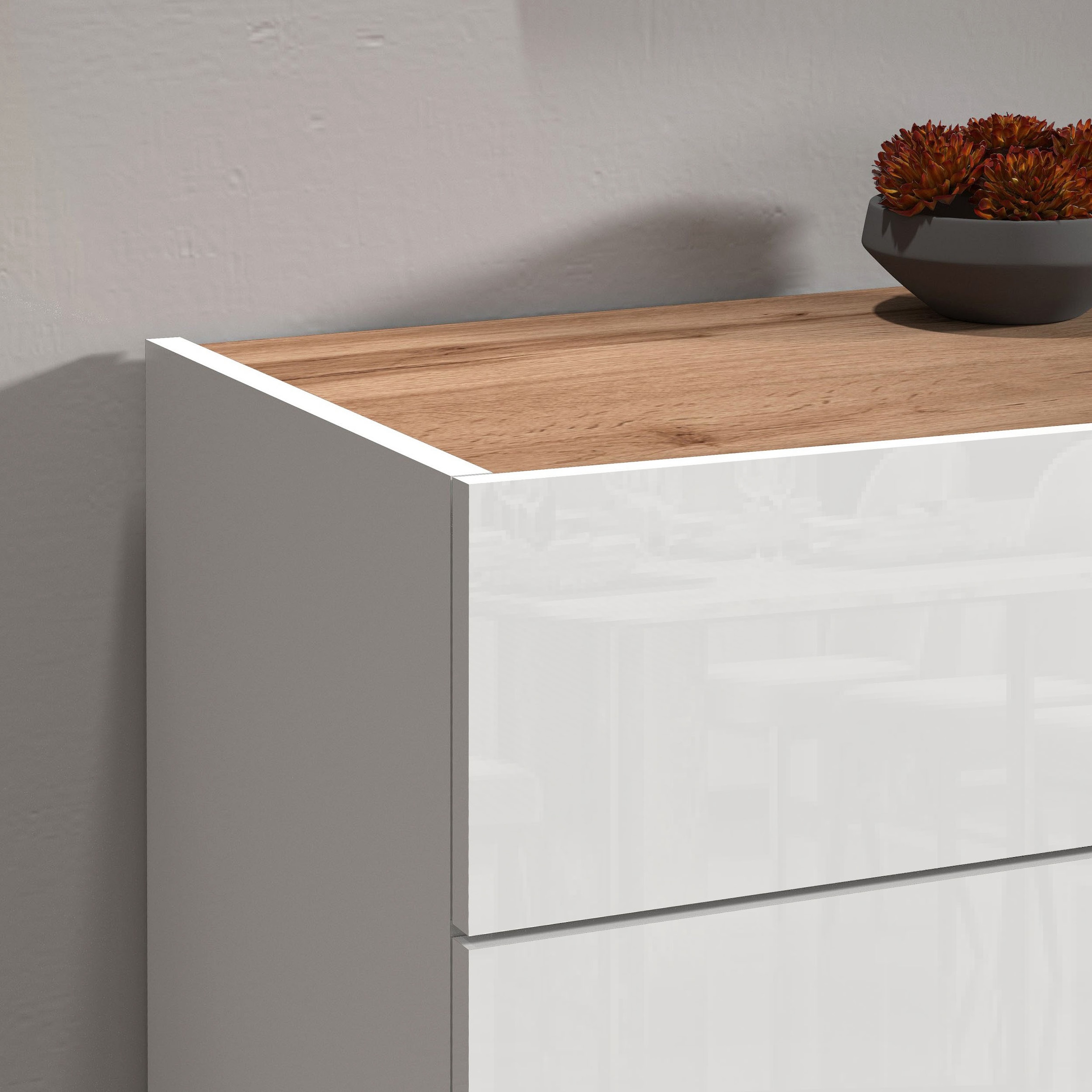 INOSIGN Sideboard »Garda, Kommode, Schrank, Kredenz«, 4 Türen, 2 Schubladen, grifflos Breite 160,1 cm