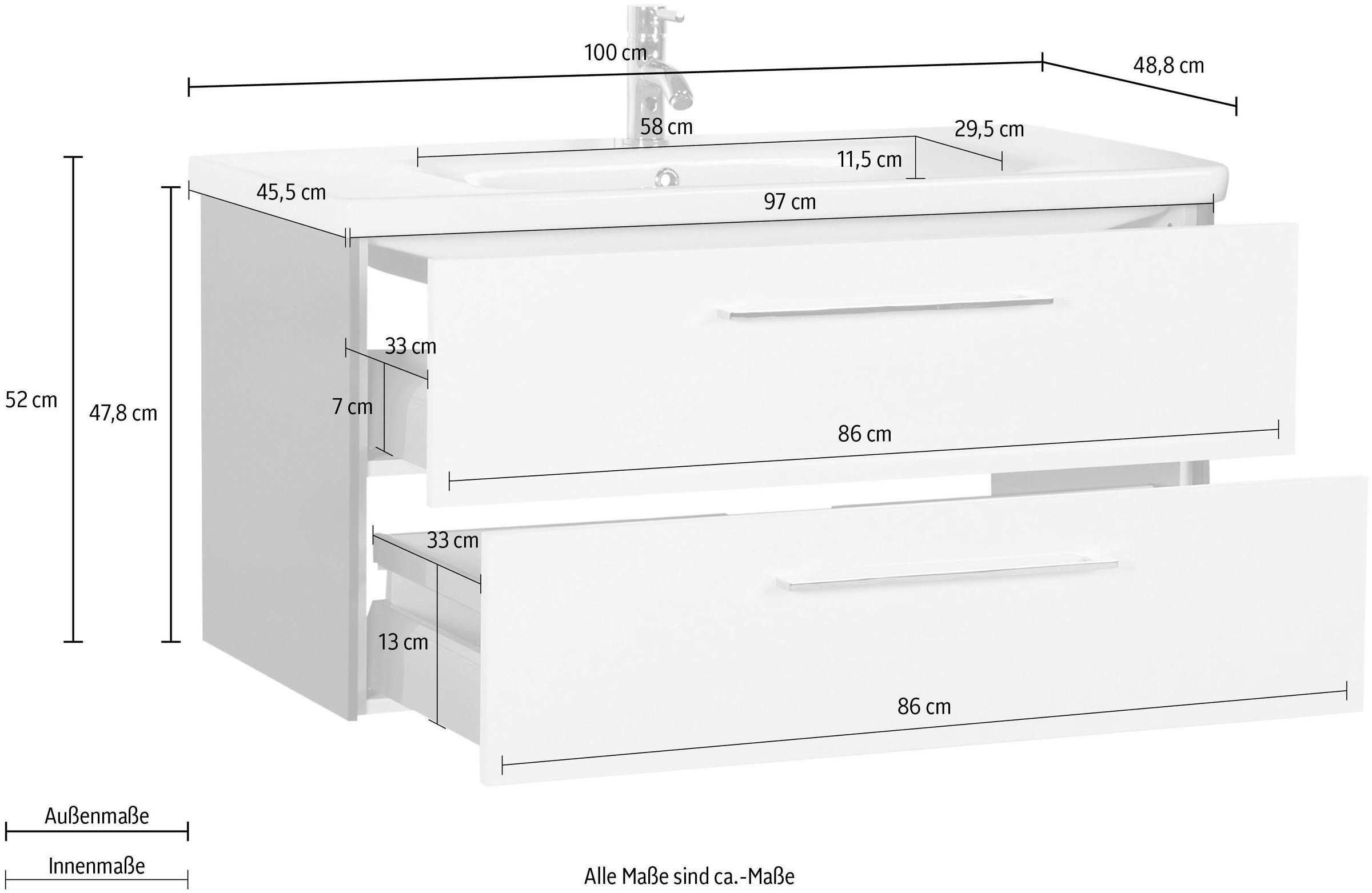 Saphir Waschtisch »3400«, Breite 100 cm