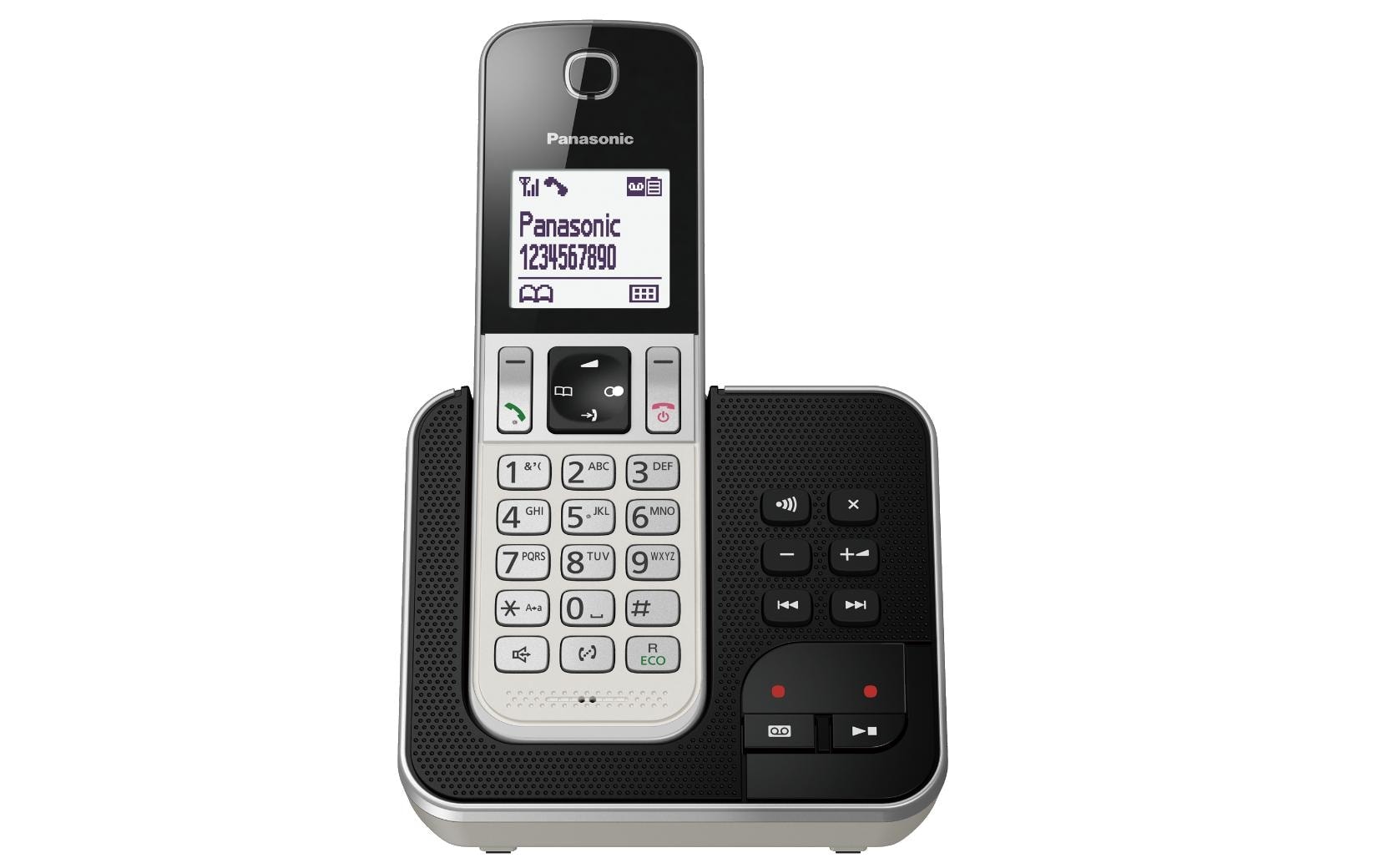 Panasonic Schnurloses DECT-Telefon »KX-TGD320SLW Schwarz/Silberfarben«