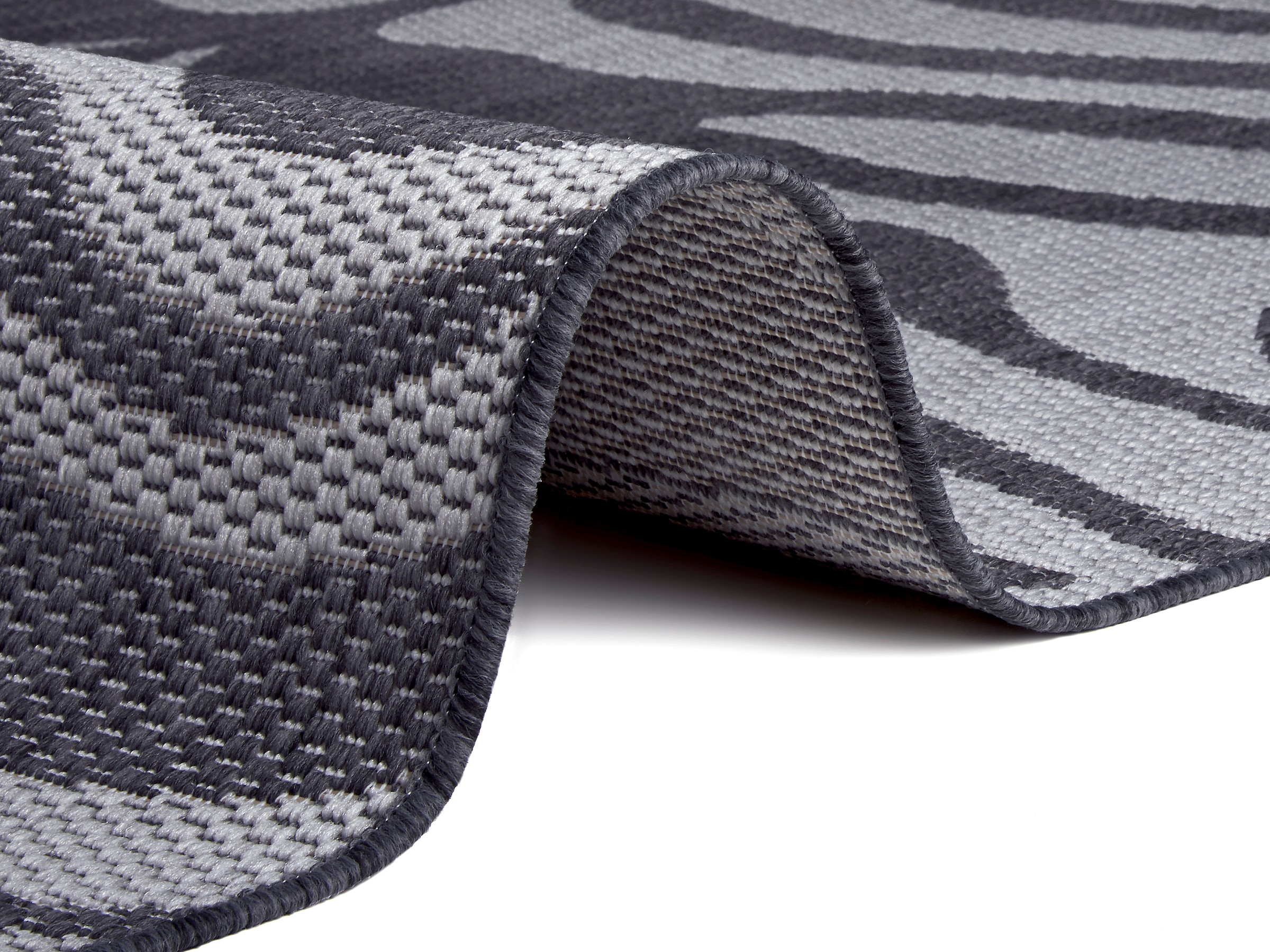 Home affaire Teppich »Zadie«, rechteckig, 3 mm Höhe, Zebra-Design, Robust, Pflegeleicht, Flachgewebe