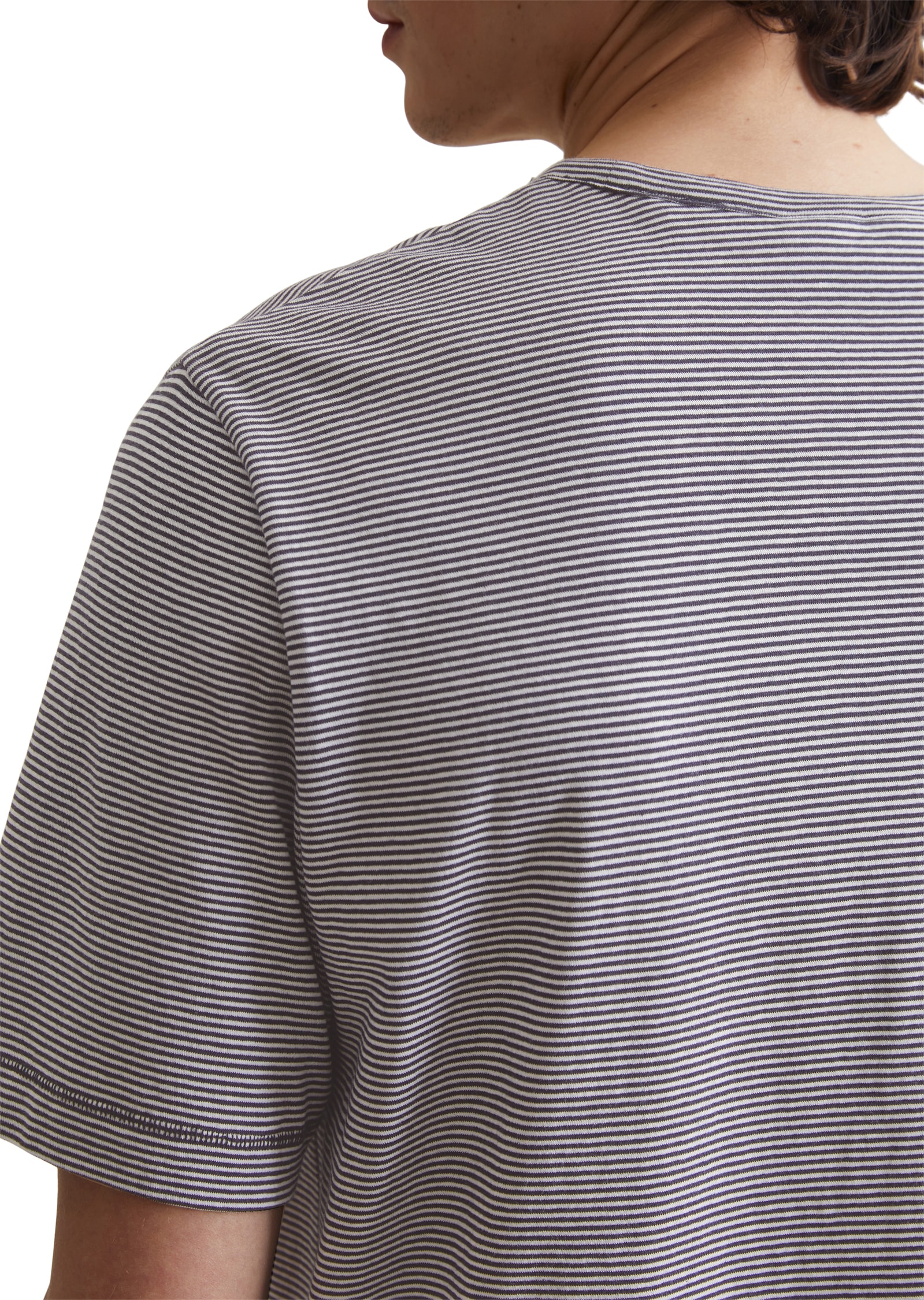 Marc O'Polo DENIM T-Shirt, fein gringelt