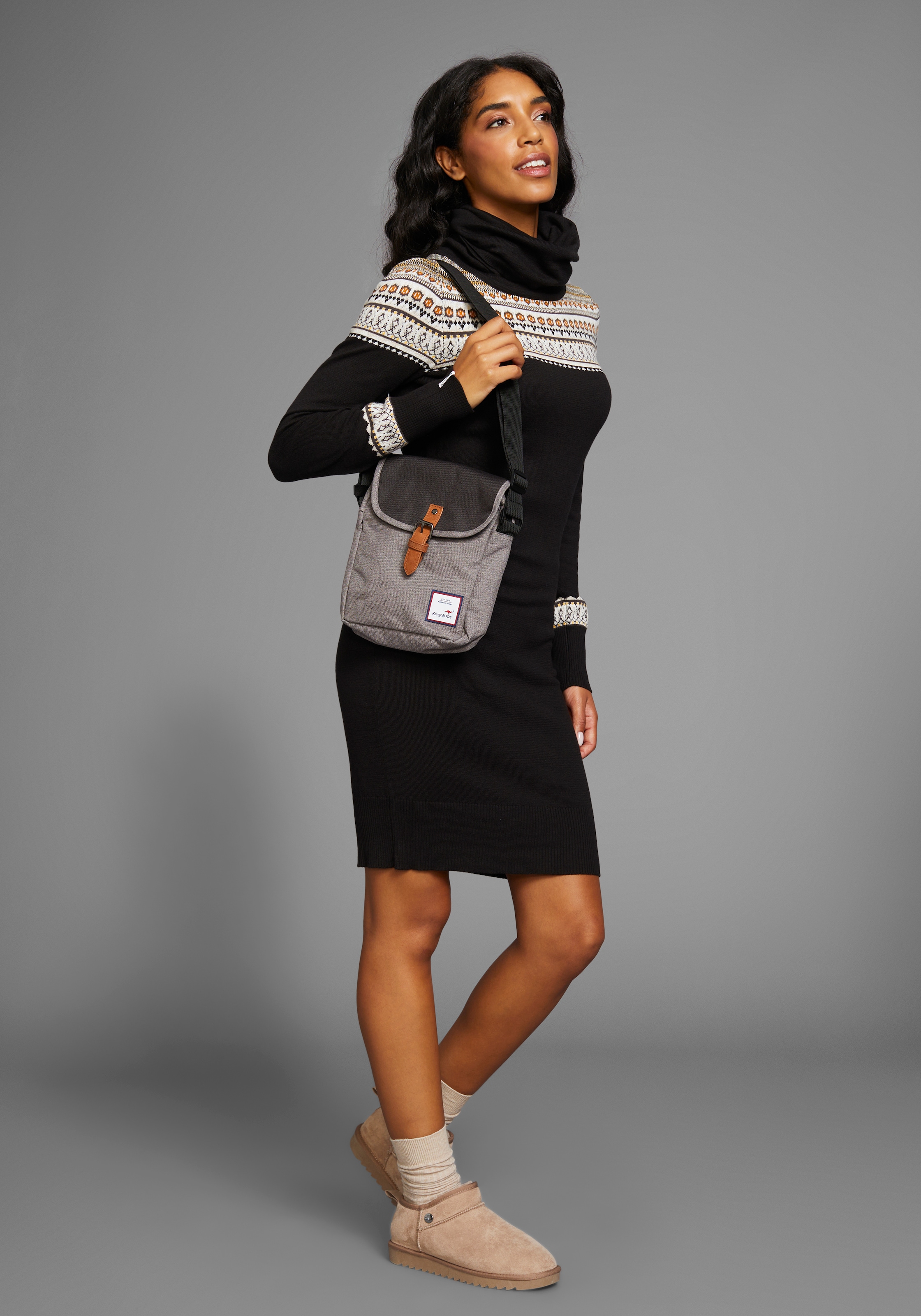 KangaROOS Strickkleid, mit Norwegermuster