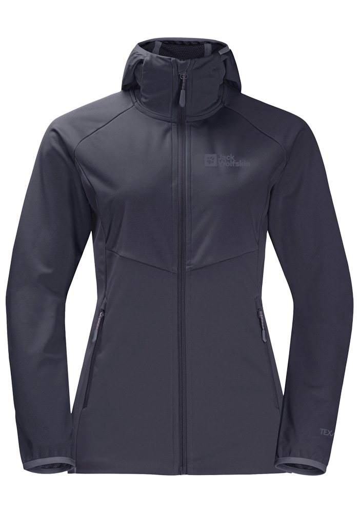 Jack Wolfskin Softshelljacke »GO HIKE SOFTSHELL W«, mit Kapuze