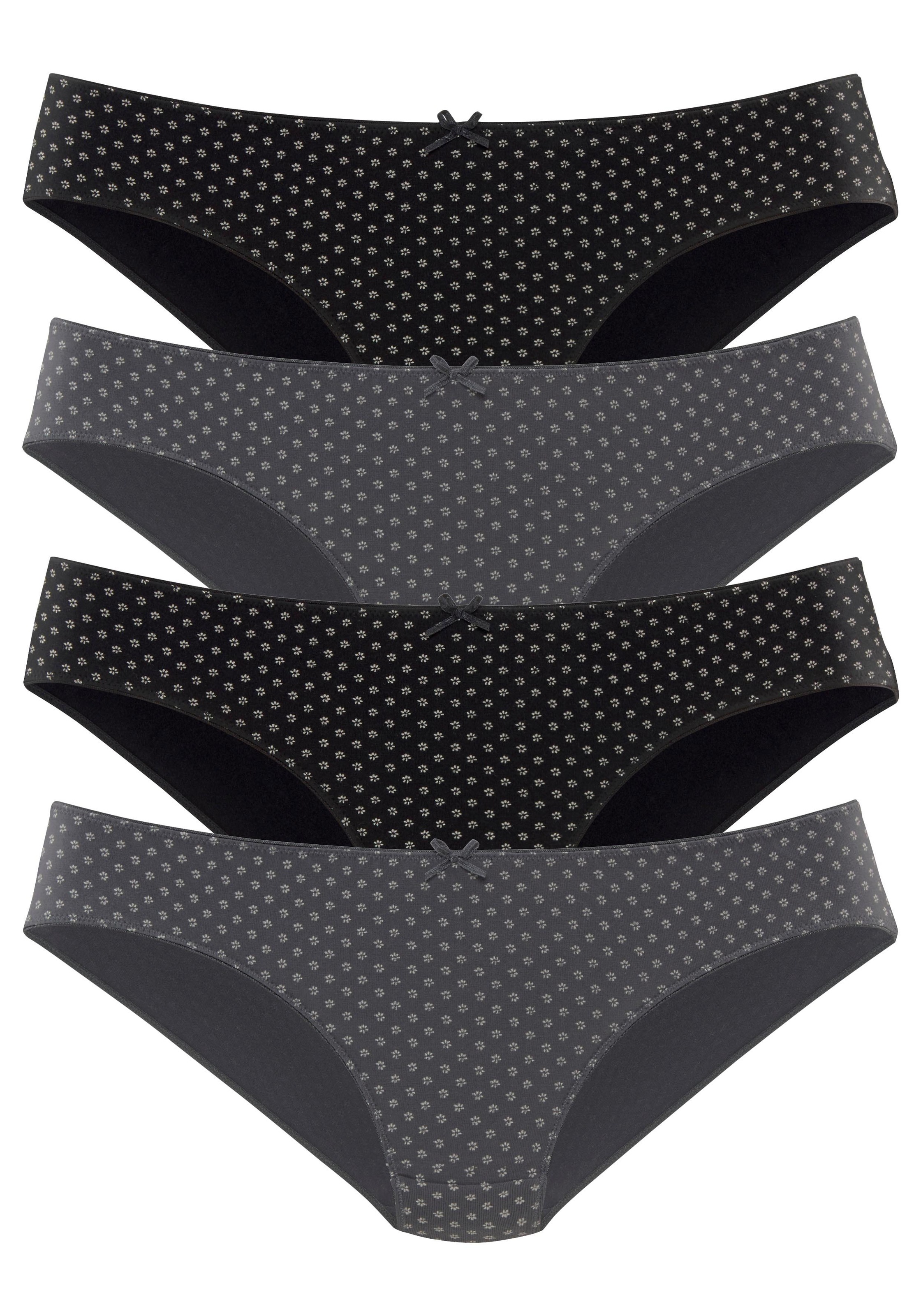 s.Oliver Bikinislip 4er-Pack, aus elastischer Baumwolle