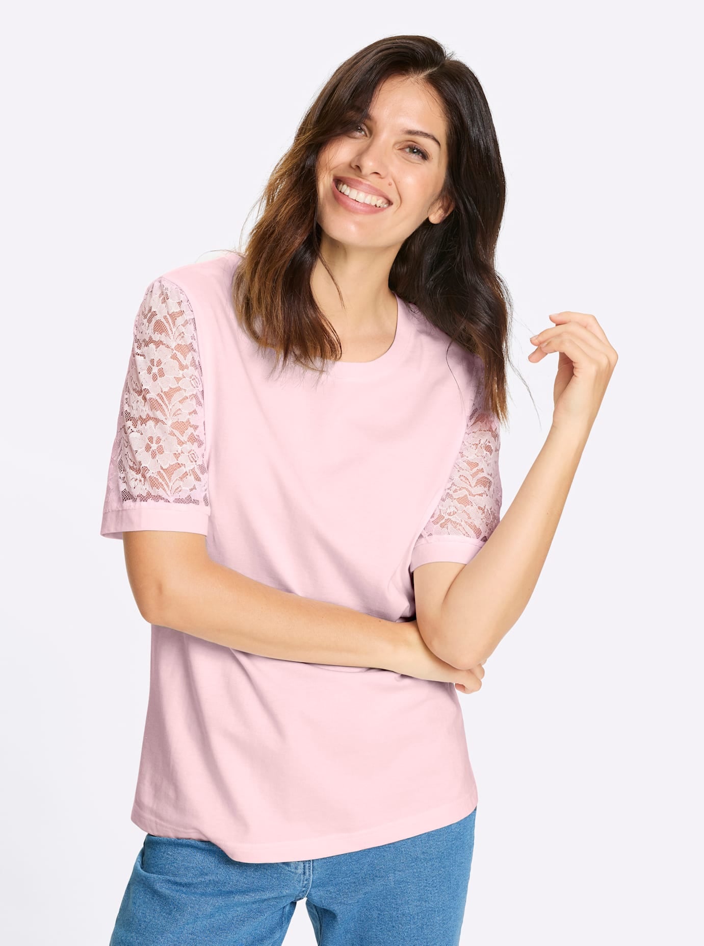 Classic Basics Spitzenshirt »Kurzarm-Shirt« 1 tlg.