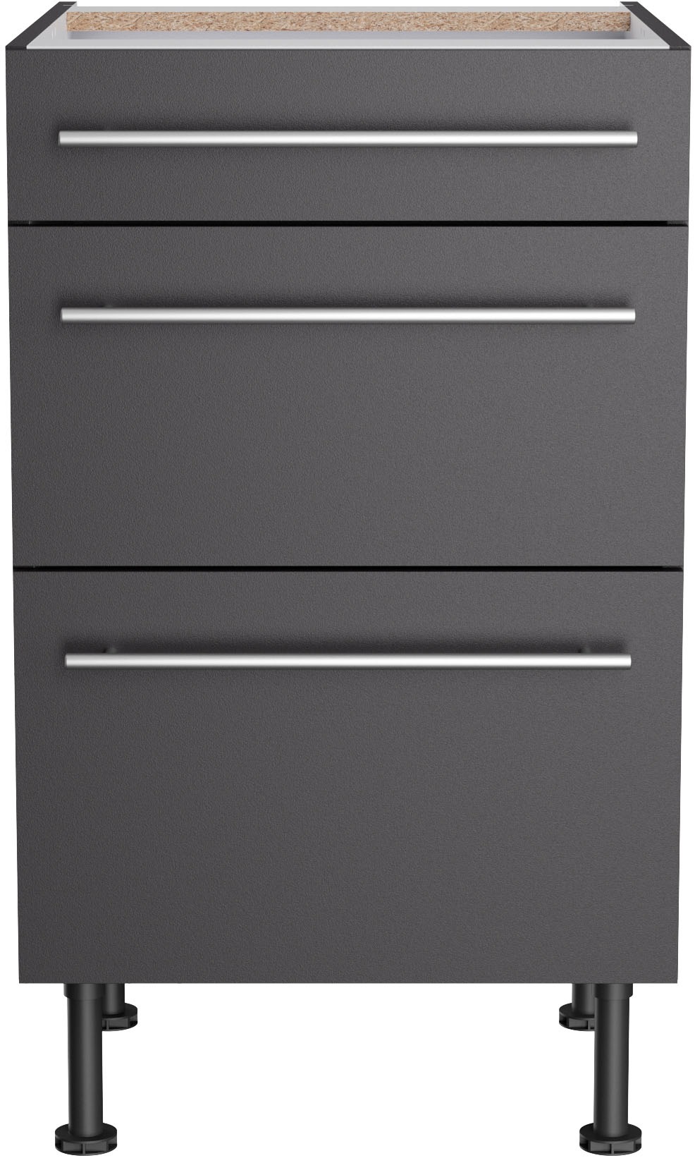 KOCHSTATION Unterschrank »KS-Bern2«, Breite 50 cm, 1 Schubkasten, 2 Auszüge