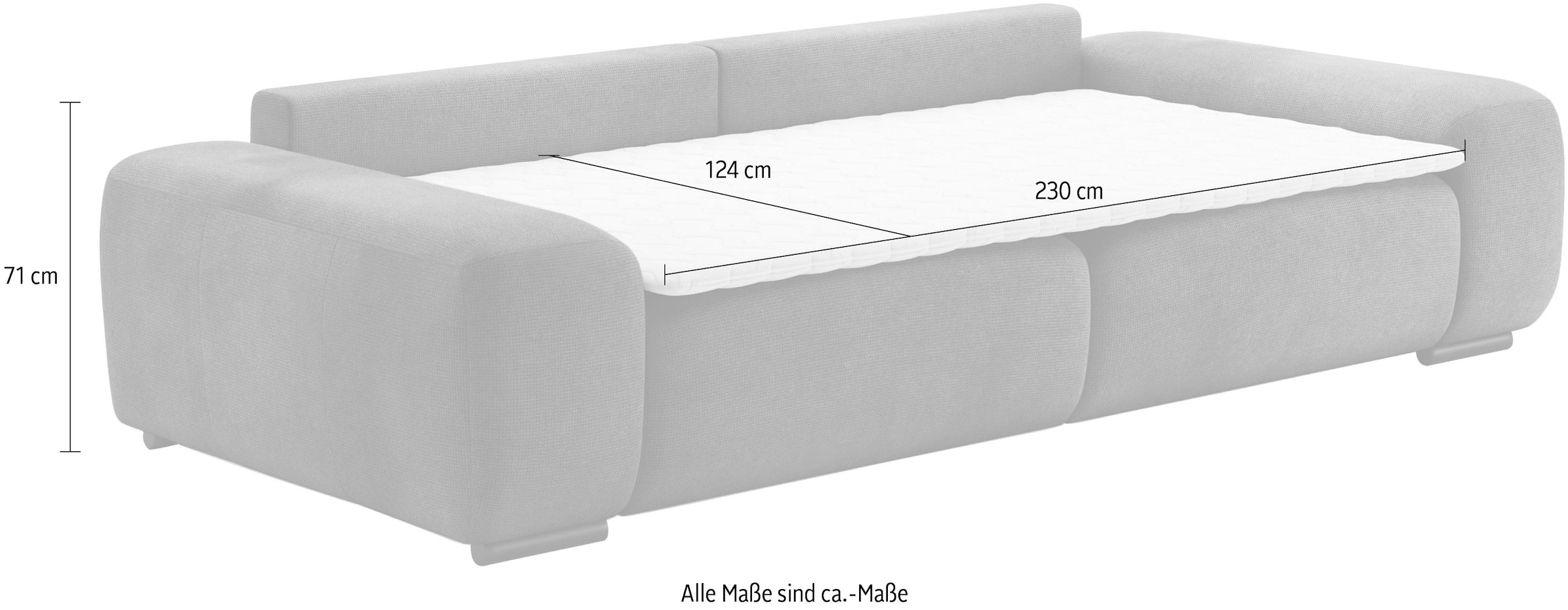 Mr. Couch Big-Sofa »Sundance, B/T 302/137 cm«, Dauerschläfer