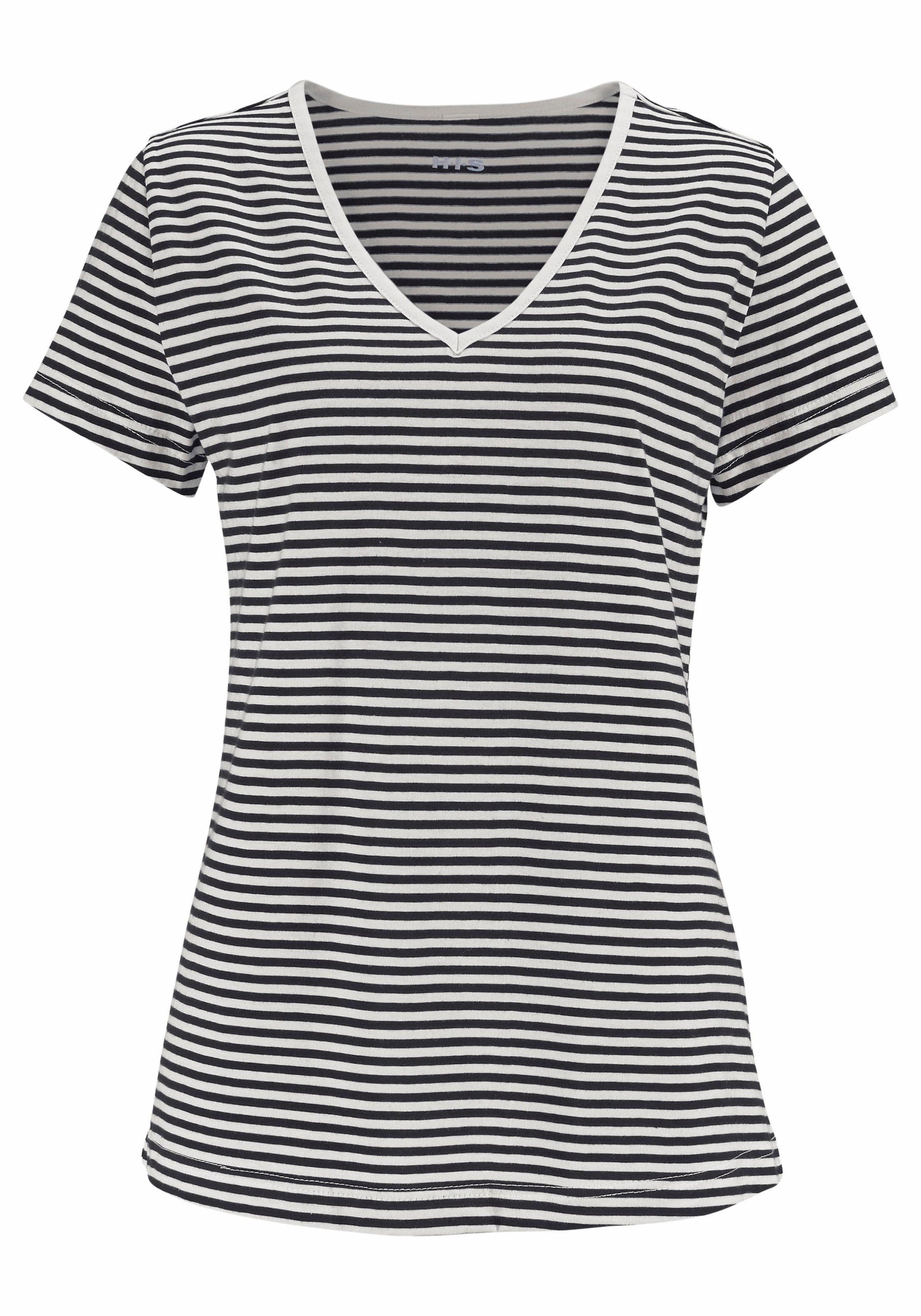 H.I.S Capri-Pyjama, (2 tlg., 1 Stück), mit geringeltem T-Shirt und legerer  Hose online kaufen bei Jelmoli-Versand Schweiz