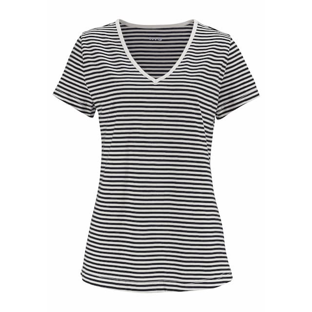 H.I.S Capri-Pyjama, (2 tlg., 1 Stück), mit geringeltem T-Shirt und legerer  Hose online kaufen bei Jelmoli-Versand Schweiz