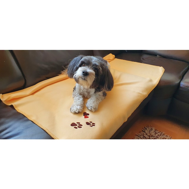 Kneer Wohndecke »Pfoten«, Fleecedecke für Mensch und Hund mit Stickerei,  Kuscheldecke online kaufen | Jelmoli-Versand