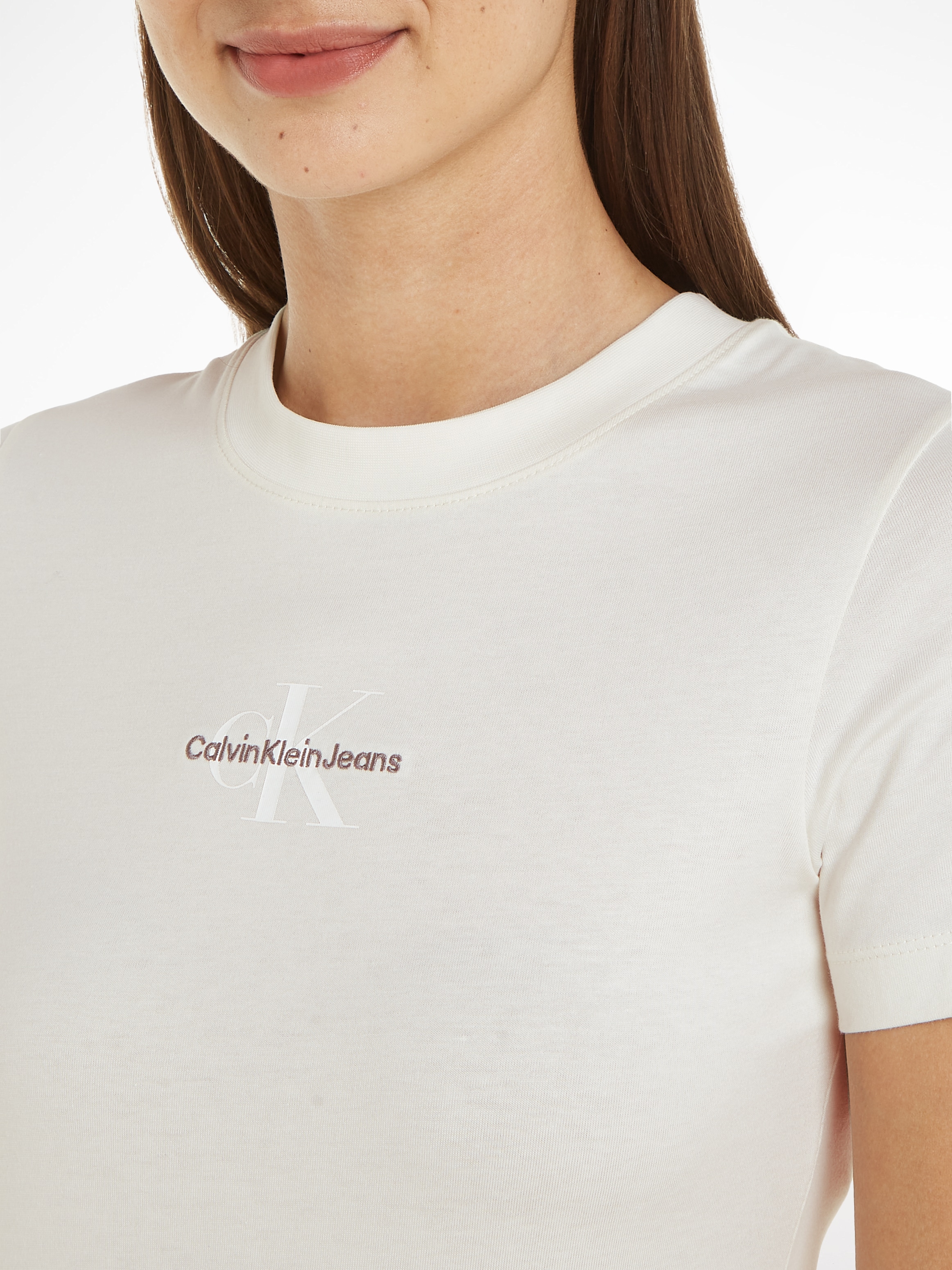 Calvin Klein Jeans T-Shirt shoppen FIT SLIM Logodruck Jelmoli-Versand online mit »MONOLOGO bei Schweiz TEE«