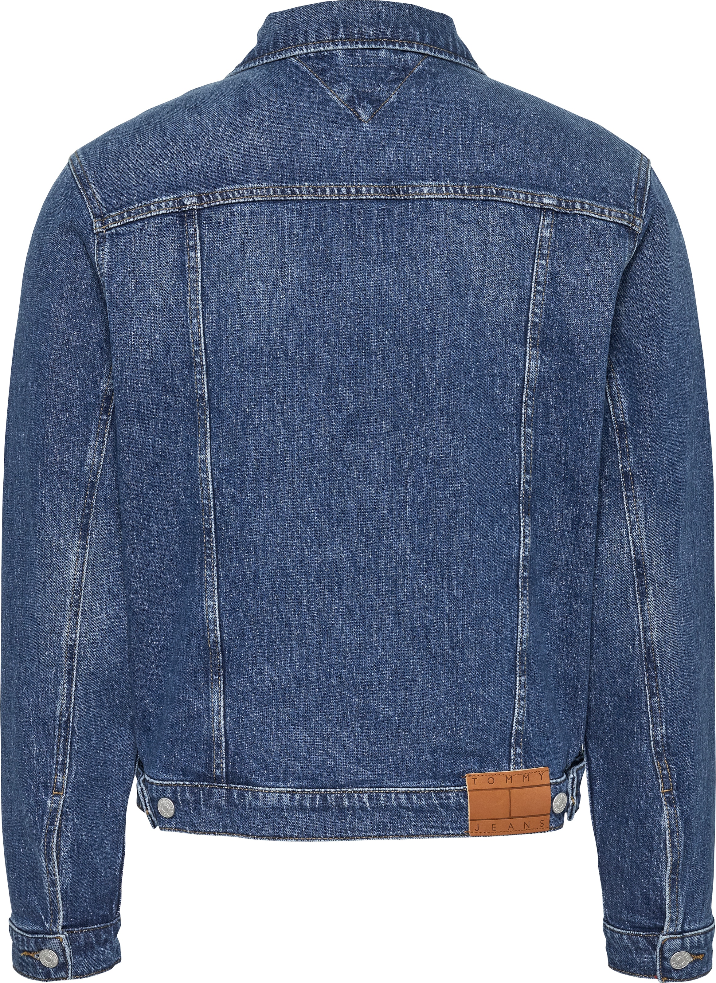 Tommy Jeans Jeansjacke »RYAN RGLR TRCKR JCKT CH0152«, mit Logostickerei