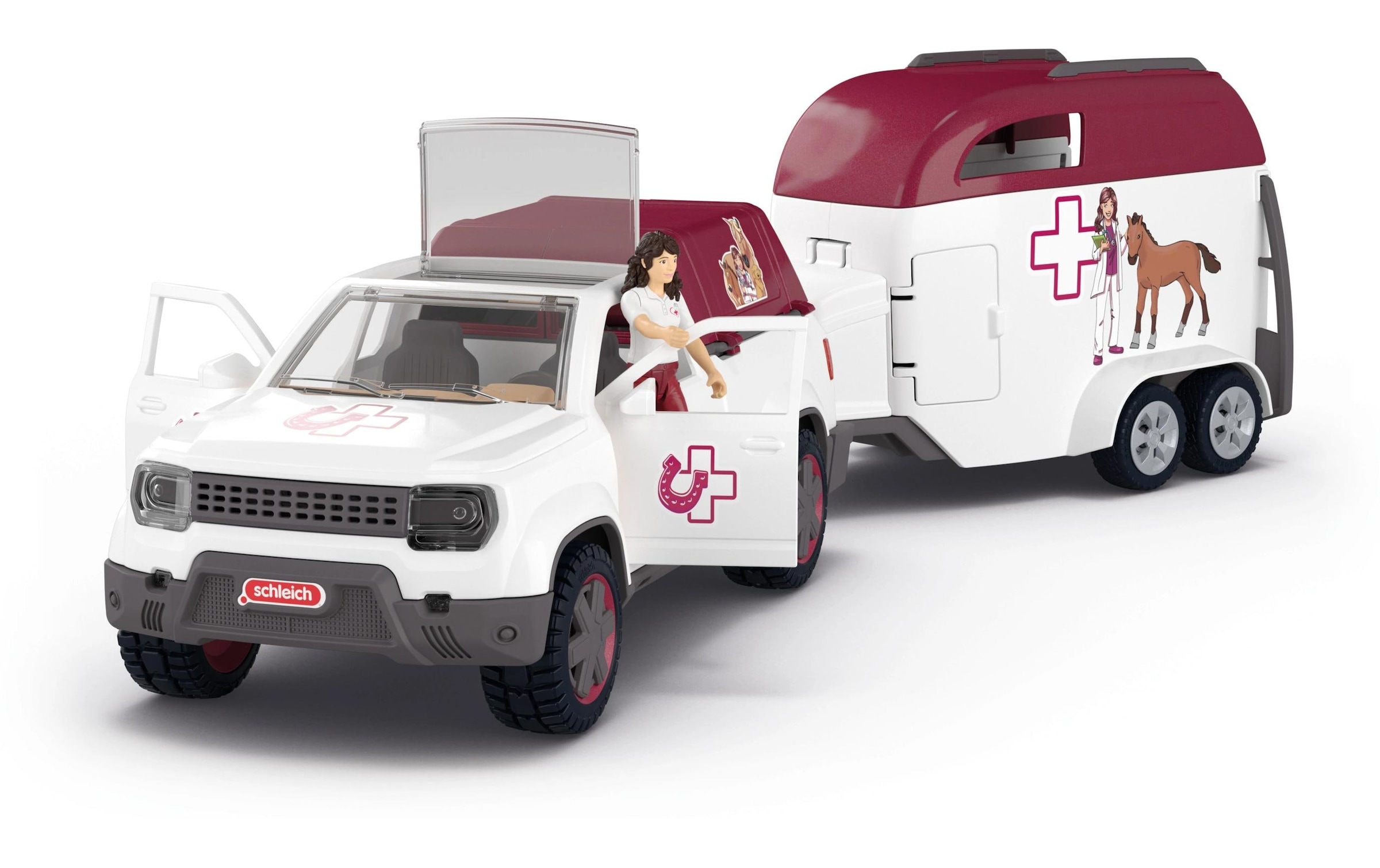 Schleich® Spielfigur »Horse Club Mobile Tierärztin mit Anhänger«