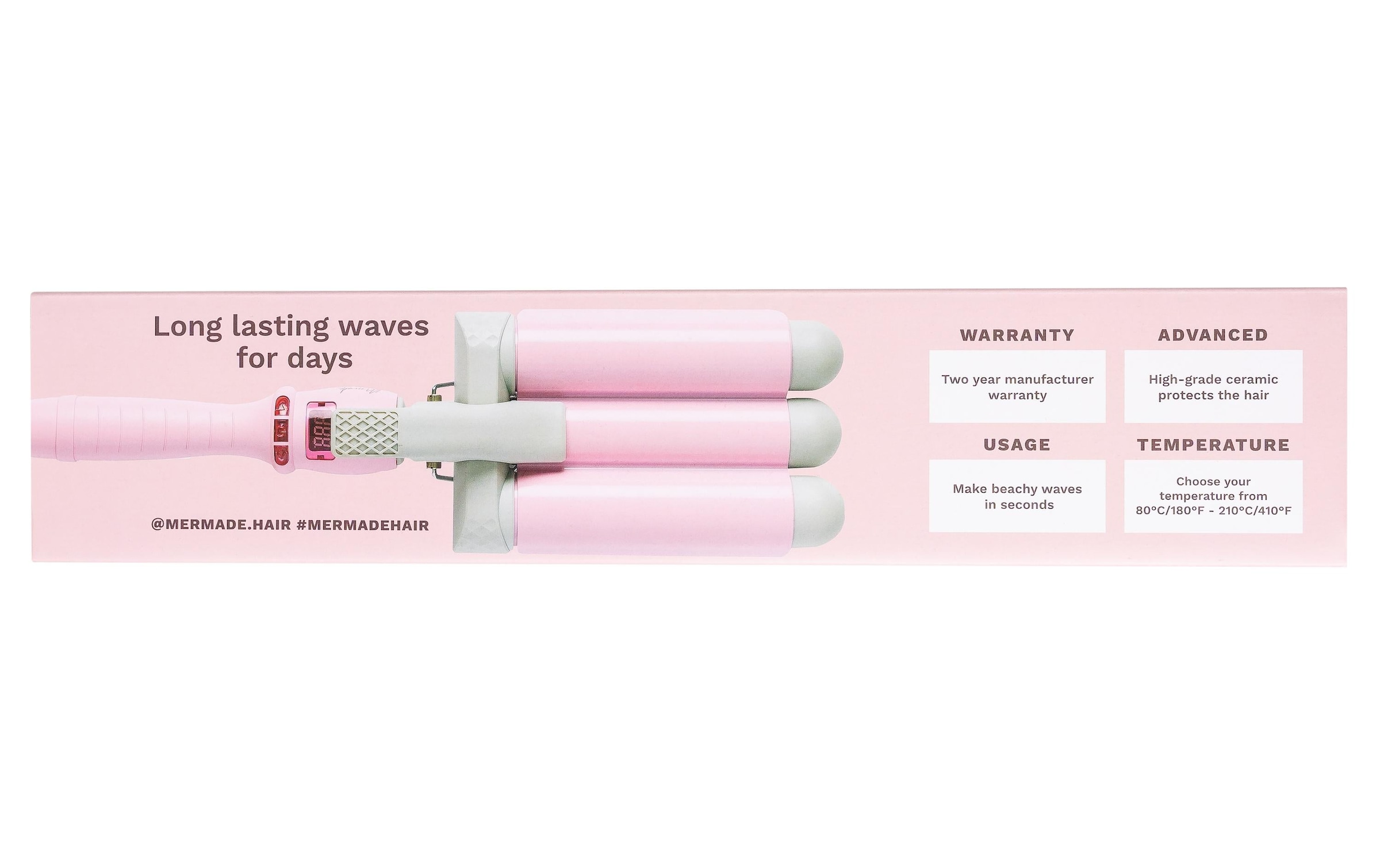 Mermade Hair Welleneisen »Pro Waver 32mm Pink«