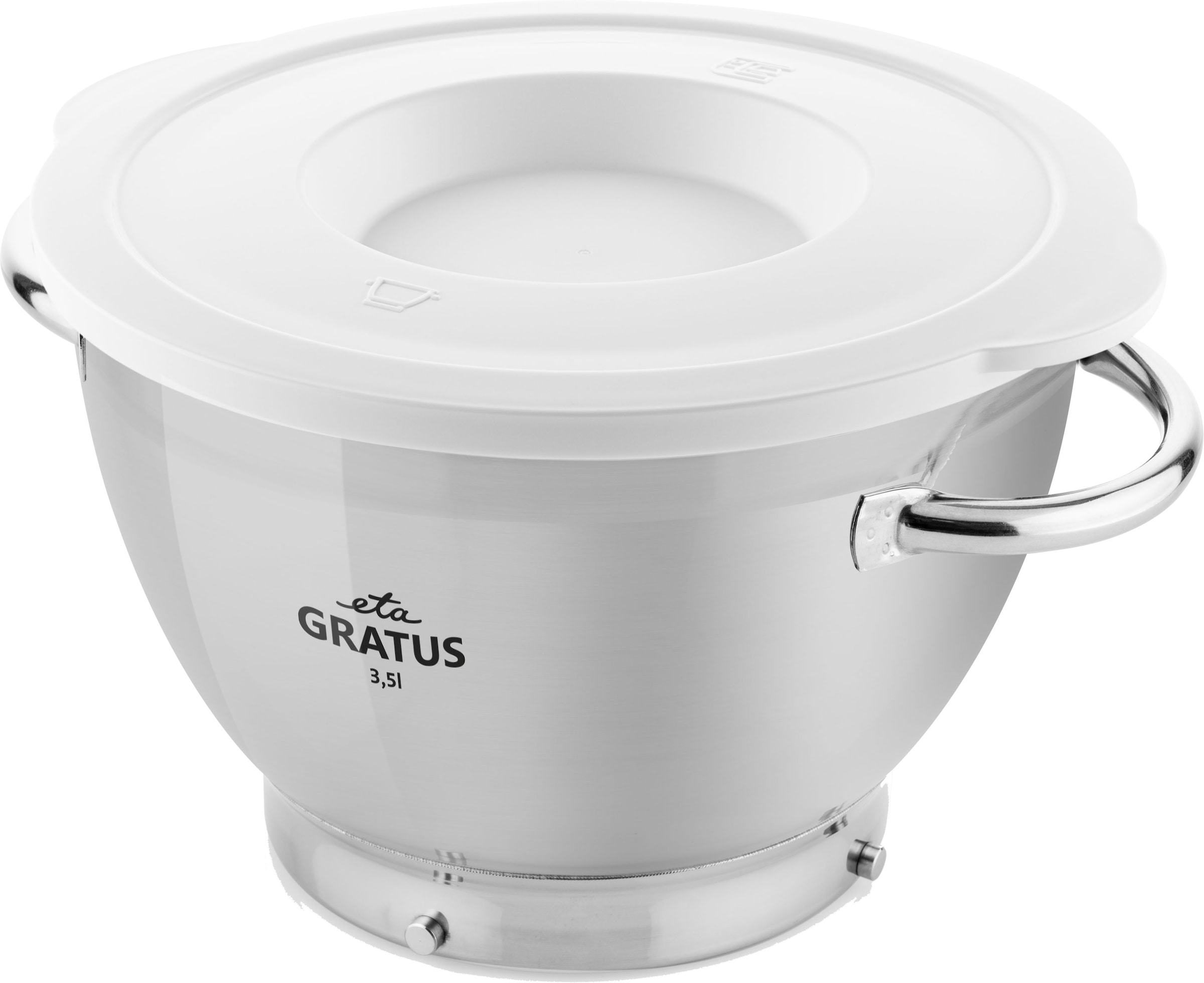 eta Küchenmaschinenschüssel »ETA002899003«, 1 tlg., aus Edelstahl, 3,5l, mit Griffen, Zubehör für Küchenmaschine Gratus ETA 0028