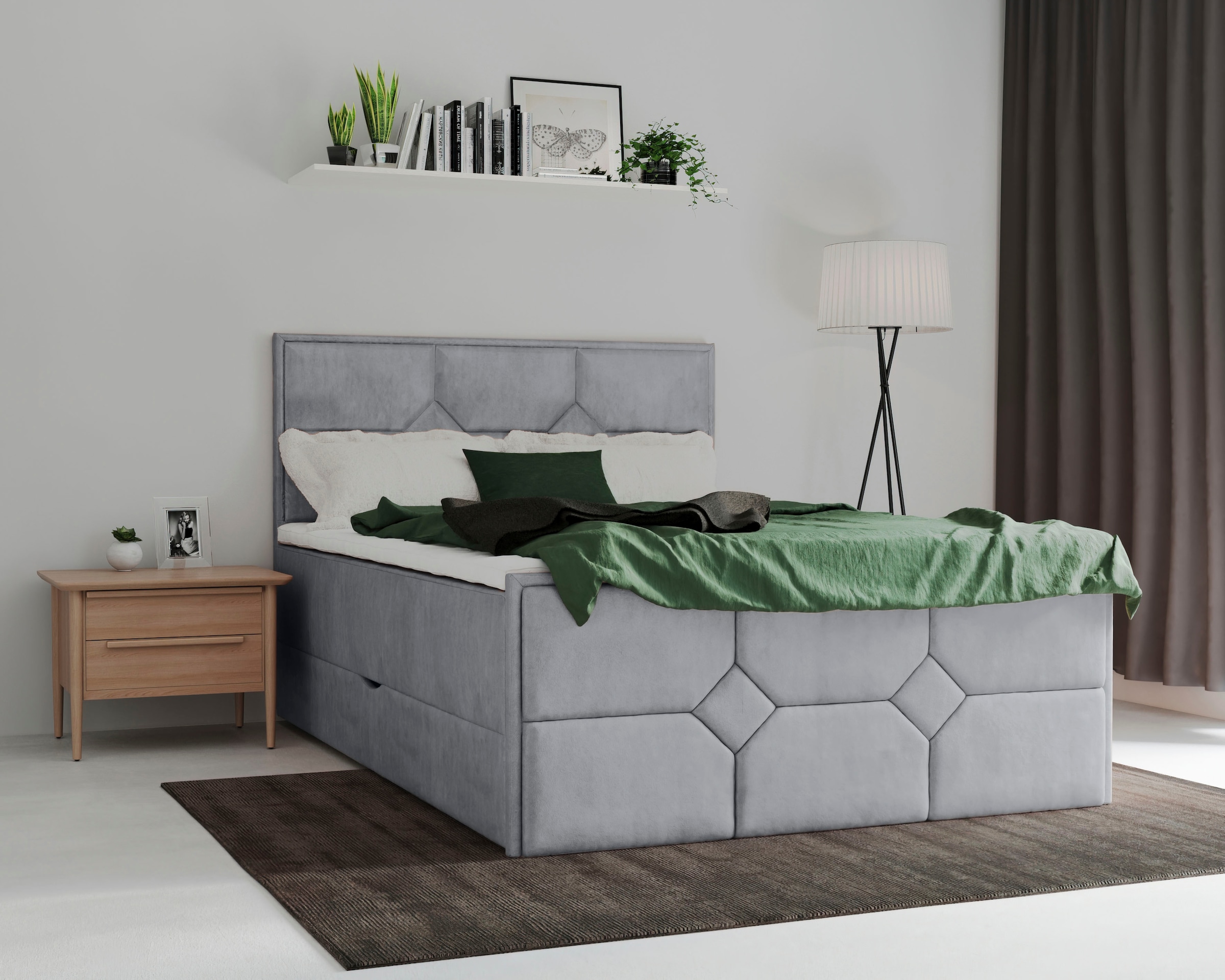 Home affaire Boxspringbett "Ambre" mit Taschen-Federkernmatratze