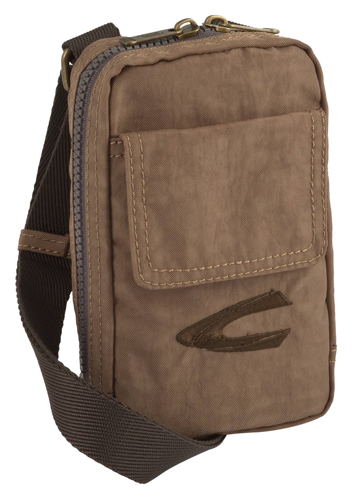 Camel Active, Herren, camel active »Journey« aus leichtem robusten Nylon, funktional perfekt für alle Lebenslagen, natur, B/H/T: 11,5cm x 19,5cm x 4cm