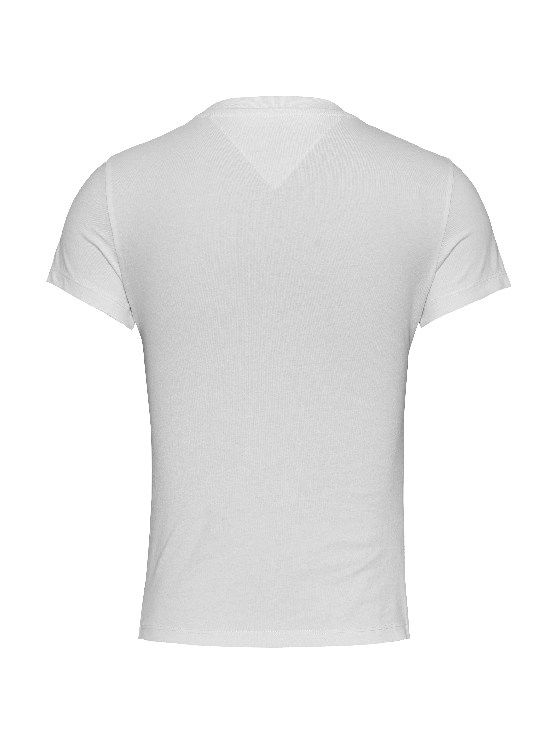 Tommy Jeans Curve Rundhalsshirt »Shirt TJW SLIM ESSENTIAL«, in Grossen Grössen, Logo-Print auf Brusthöhe, mit Logostickerei