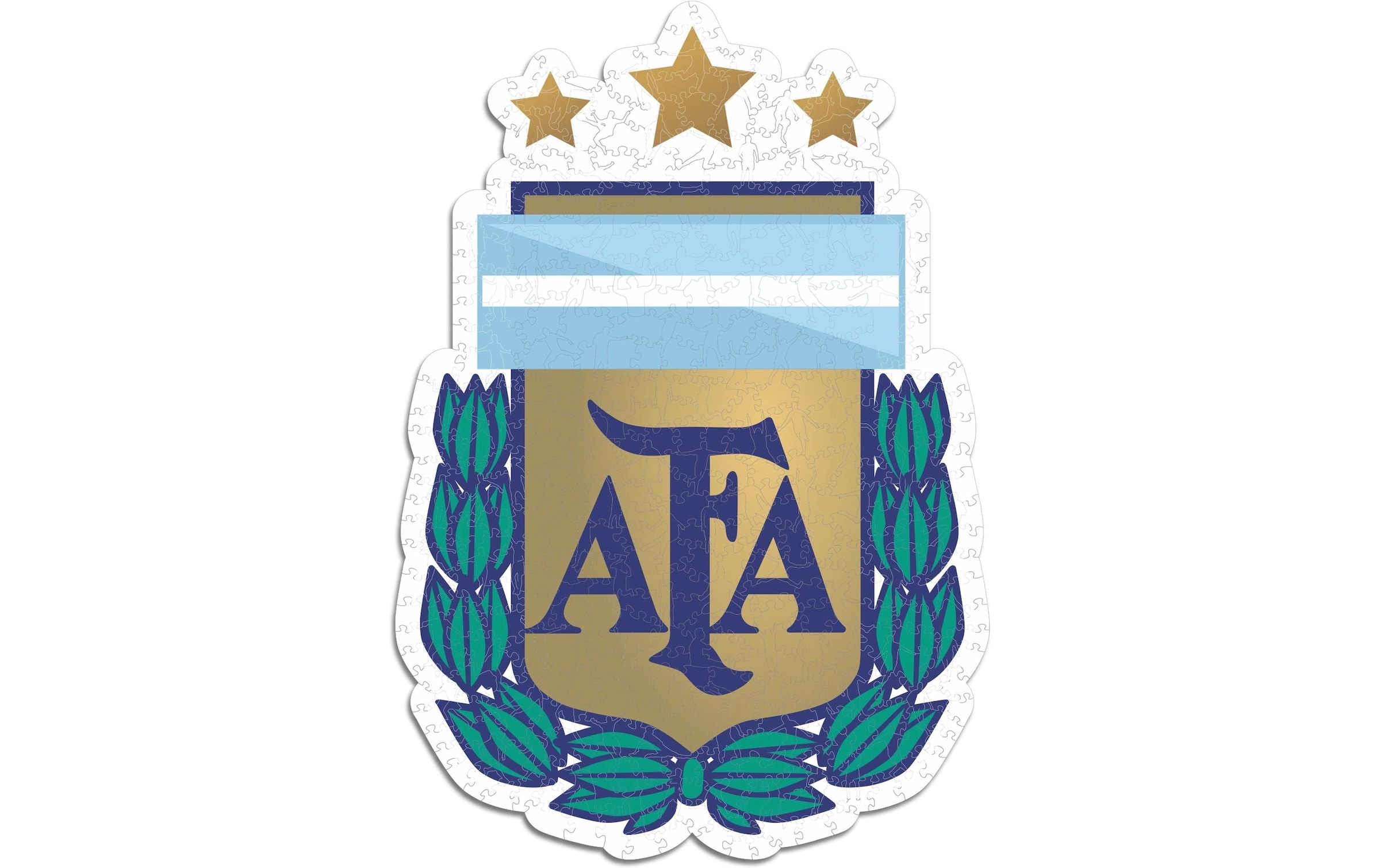 Puzzle »Iconic Nationalmanschaft Argentinien- Logo«, Holzart: Birke (Herkunftsland: China)