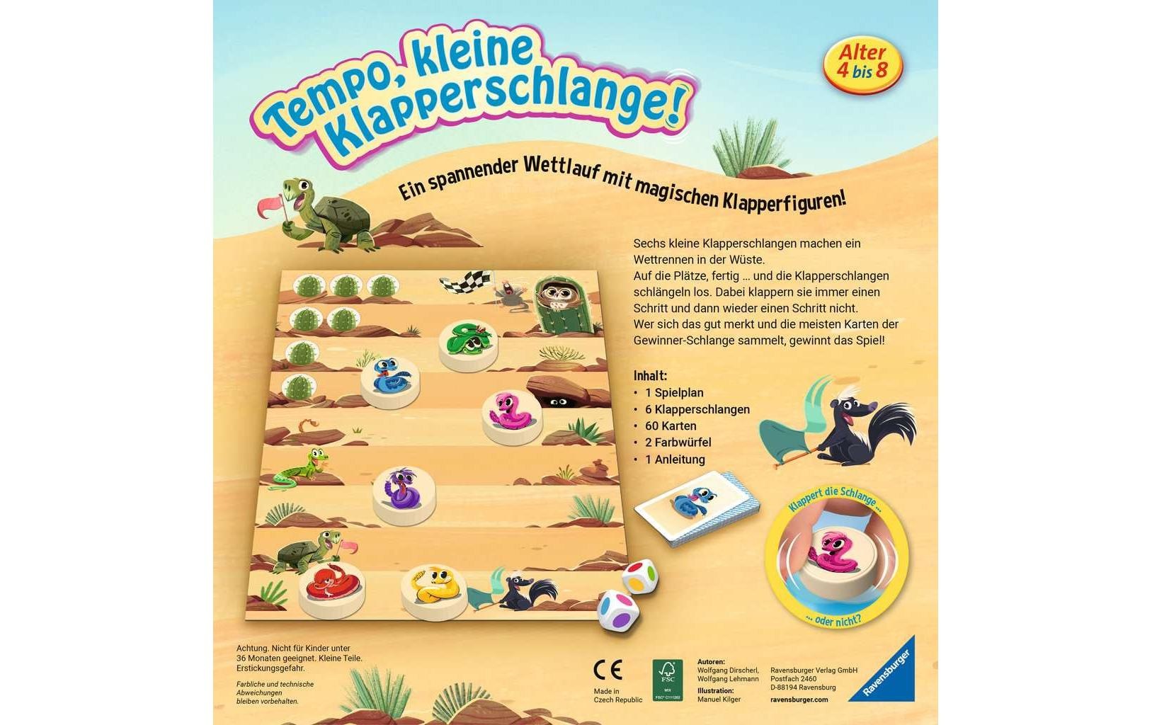Ravensburger Spiel »Kinderspiel Tempo, kleine Klapperschlange«
