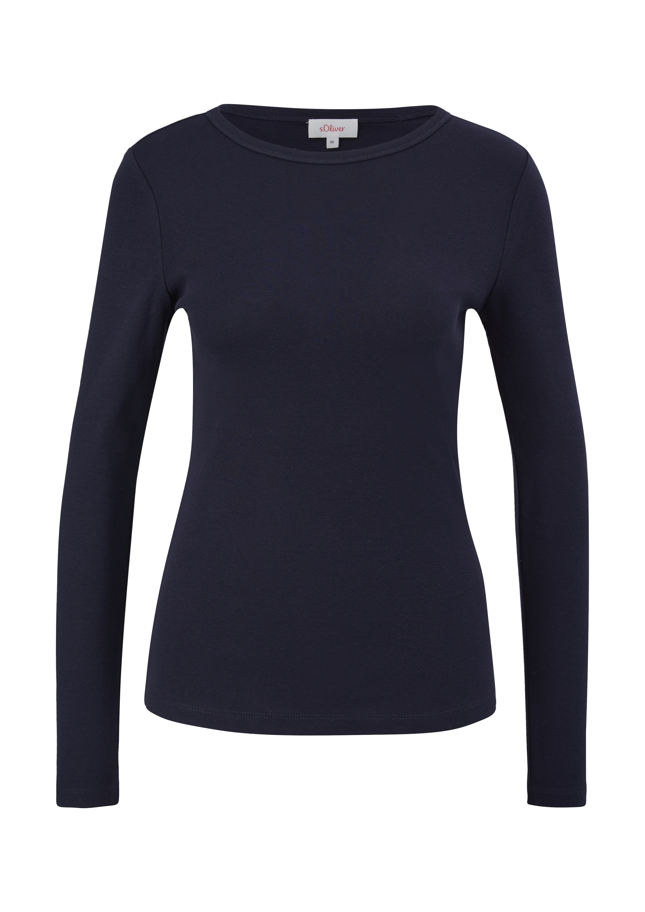 s.Oliver Langarmshirt, mit U-Boot-Ausschnitt