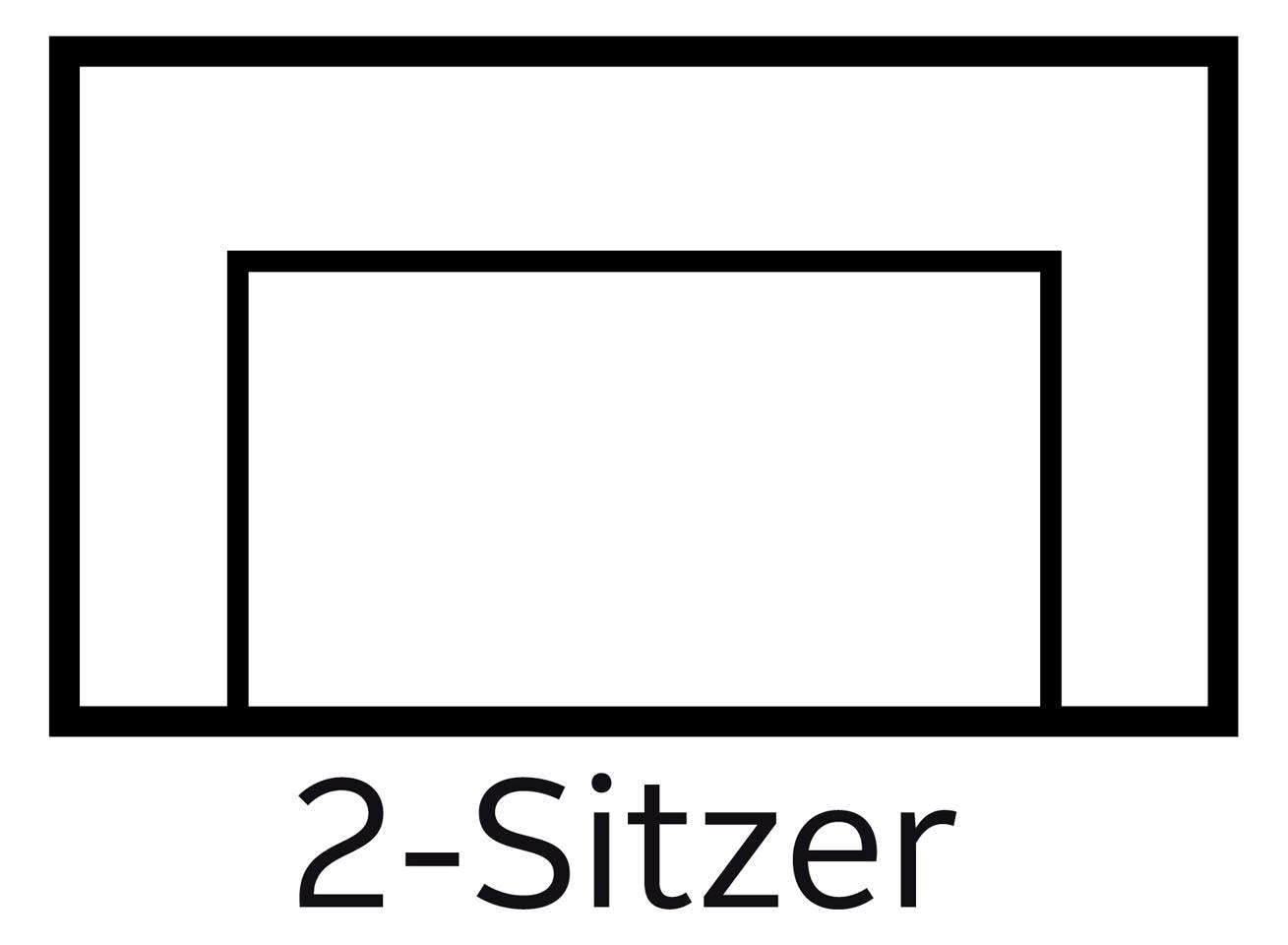 Home affaire 2-Sitzer »TRIPLO mit Wellenunterfederung, Masse B/T/H: 165/100/89 cm«, Sofa mit Steppung im Rückenbereich, incl. Rückenkissen und Zierkissen