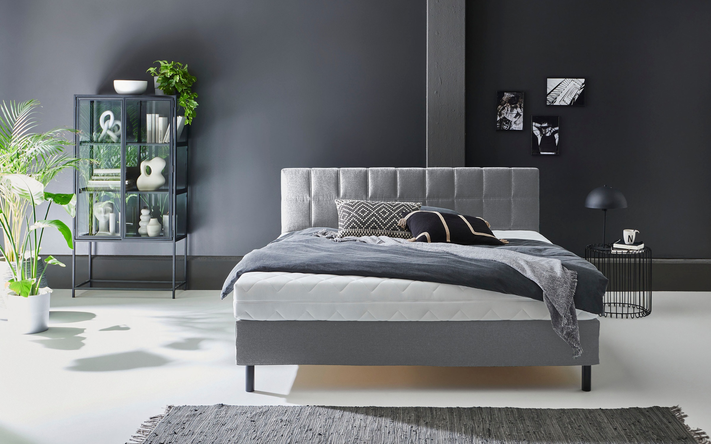 ATLANTIC home collection Boxbett "Nikola" Massivholzfüssen, mit / ohne Matratze, in H2 und H3 erhältlich