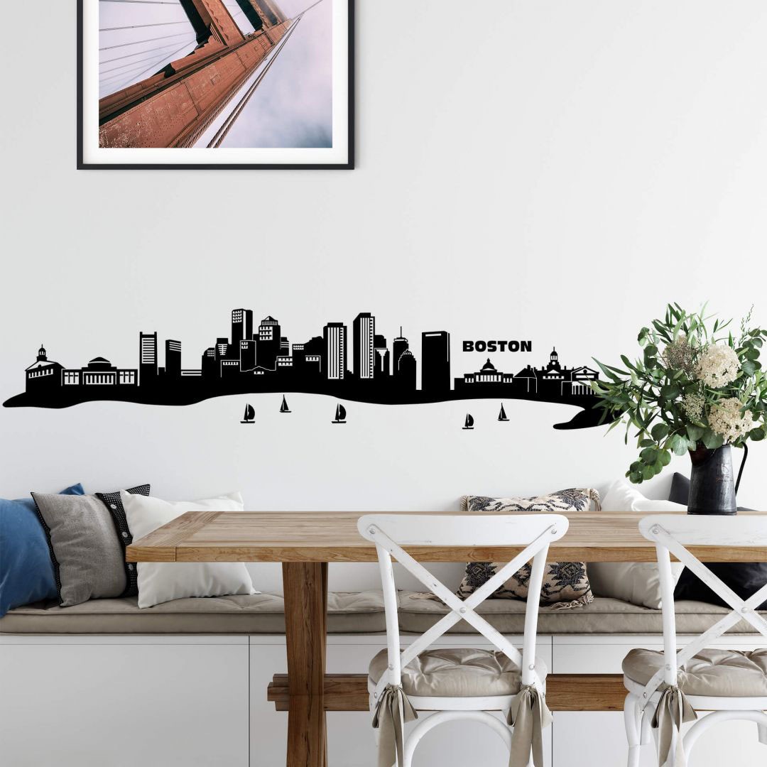 Wall-Art Wandtattoo »XXL Stadt Skyline | Boston kaufen Jelmoli-Versand (1 online St.) 120cm«