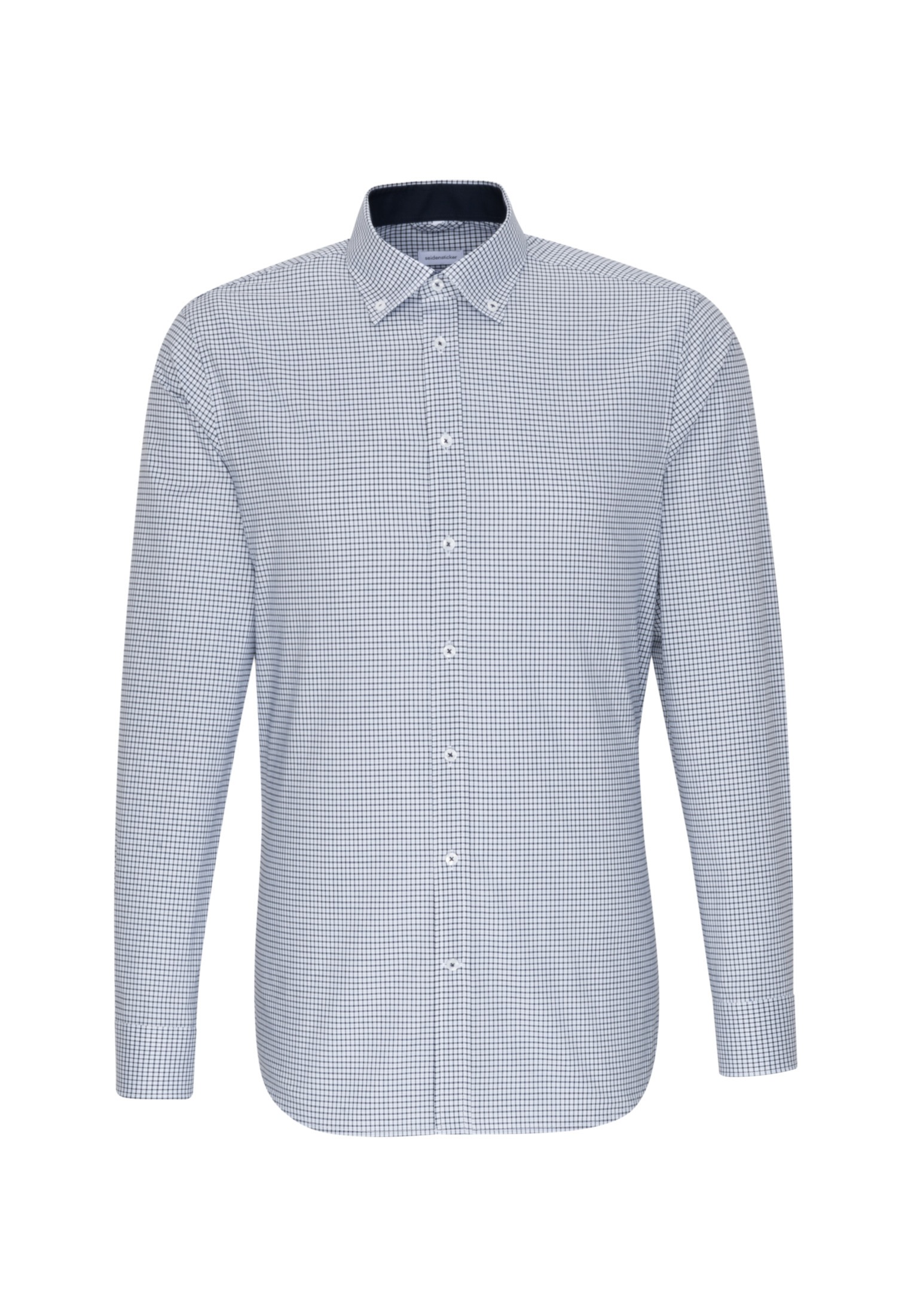 seidensticker Businesshemd »Slim« Slim Langarm Button-Down-Kragen Karo