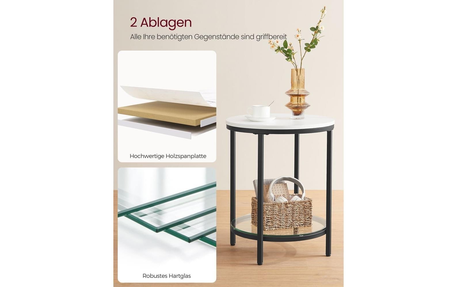 VASAGLE Beistelltisch »45 x 55 cm«