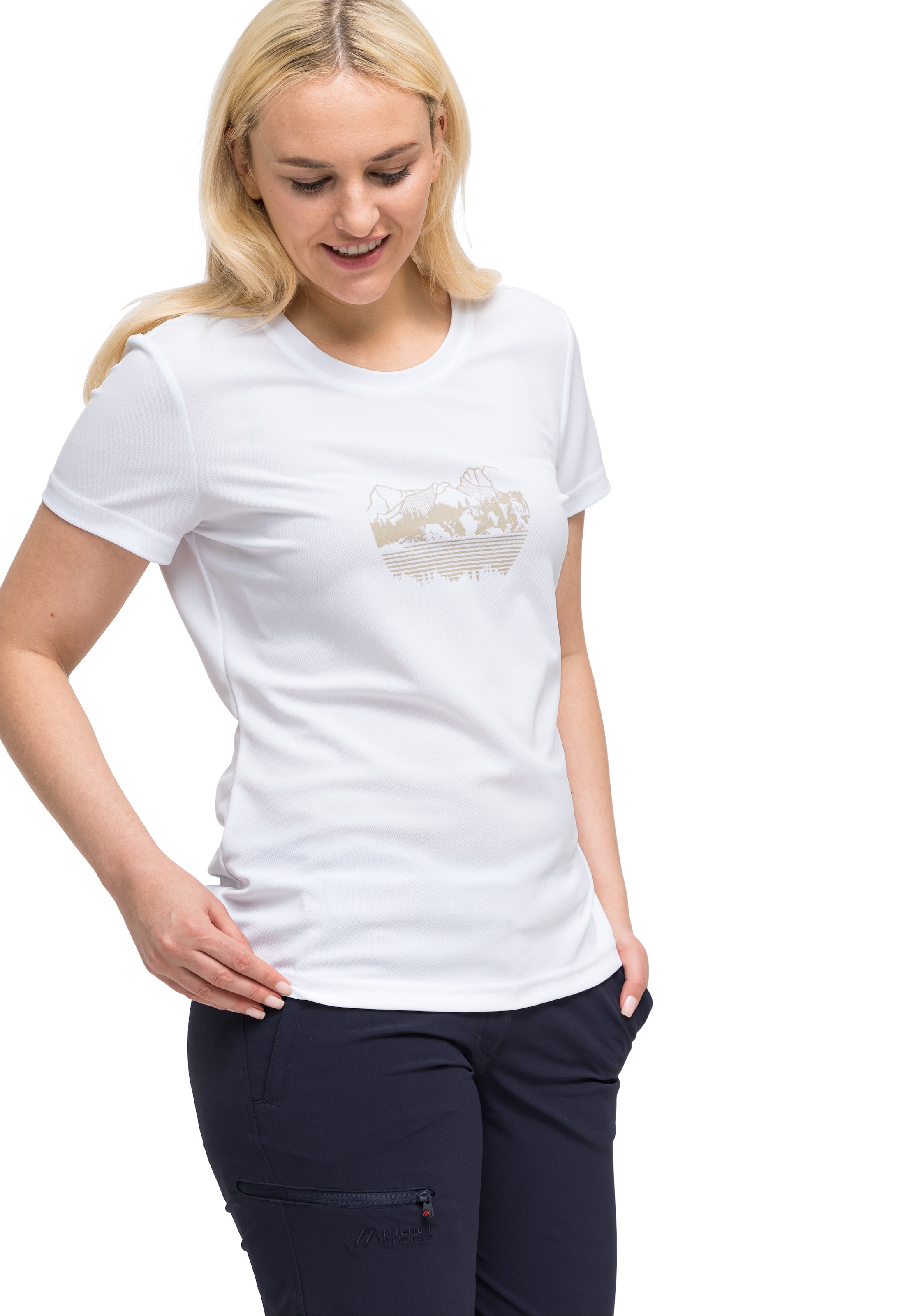 Maier Sports T- Shirt »Waltraut hoher kaufen online vielseitiges Funktionsshirt Passformstabilität mit Schweiz bei Jelmoli-Versand Print«, Funktional