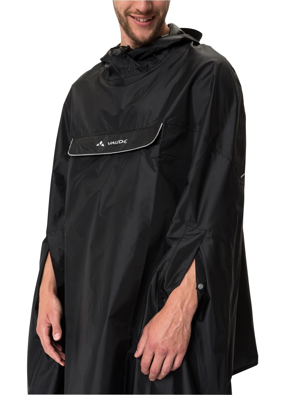 VAUDE Regenponcho »VALDIPINO PONCHO« 1 Stk. tlg. mit Kapuze mit Kapuze, kompakt verstaubar in integrierter Tasche